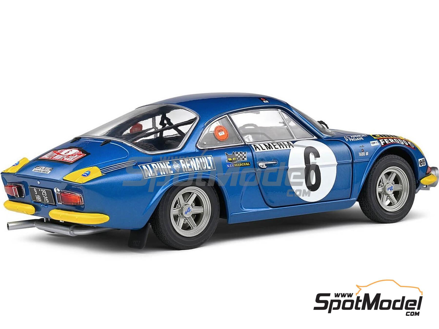 Image 2: Alpine A110 1600S sponsored by Cibie, Elf - Monte Carlo Rally - Rallye Automobile de Monte-Carlo 1972 | Diecast model car in 1/18 scale manufactured by Solido (ref.&nbsp;DIE-62650, also 3663506019913 and S1804207)