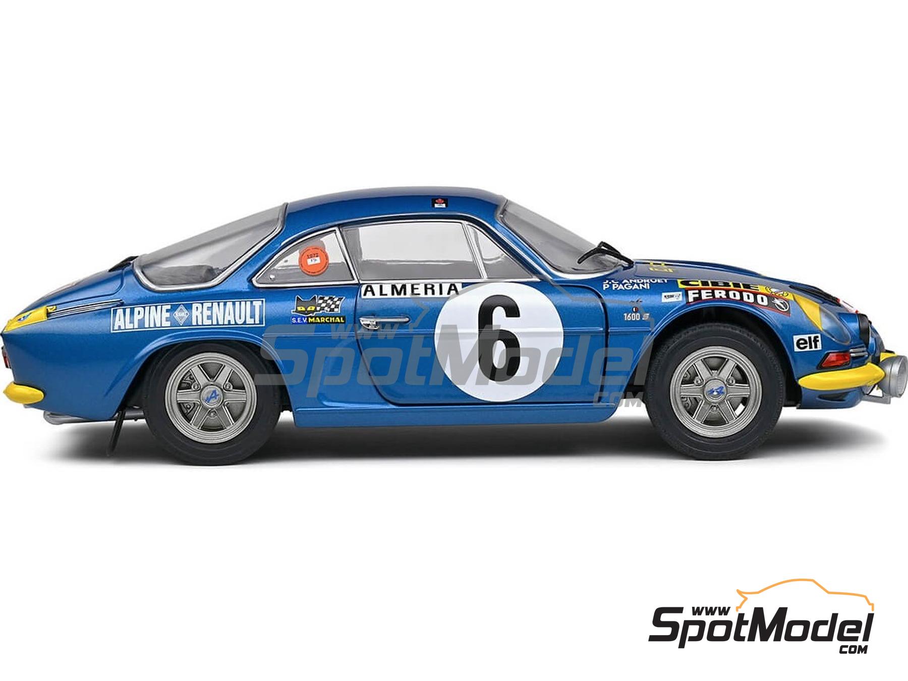 Image 3: Alpine A110 1600S sponsored by Cibie, Elf - Monte Carlo Rally - Rallye Automobile de Monte-Carlo 1972 | Diecast model car in 1/18 scale manufactured by Solido (ref.&nbsp;DIE-62650, also 3663506019913 and S1804207)