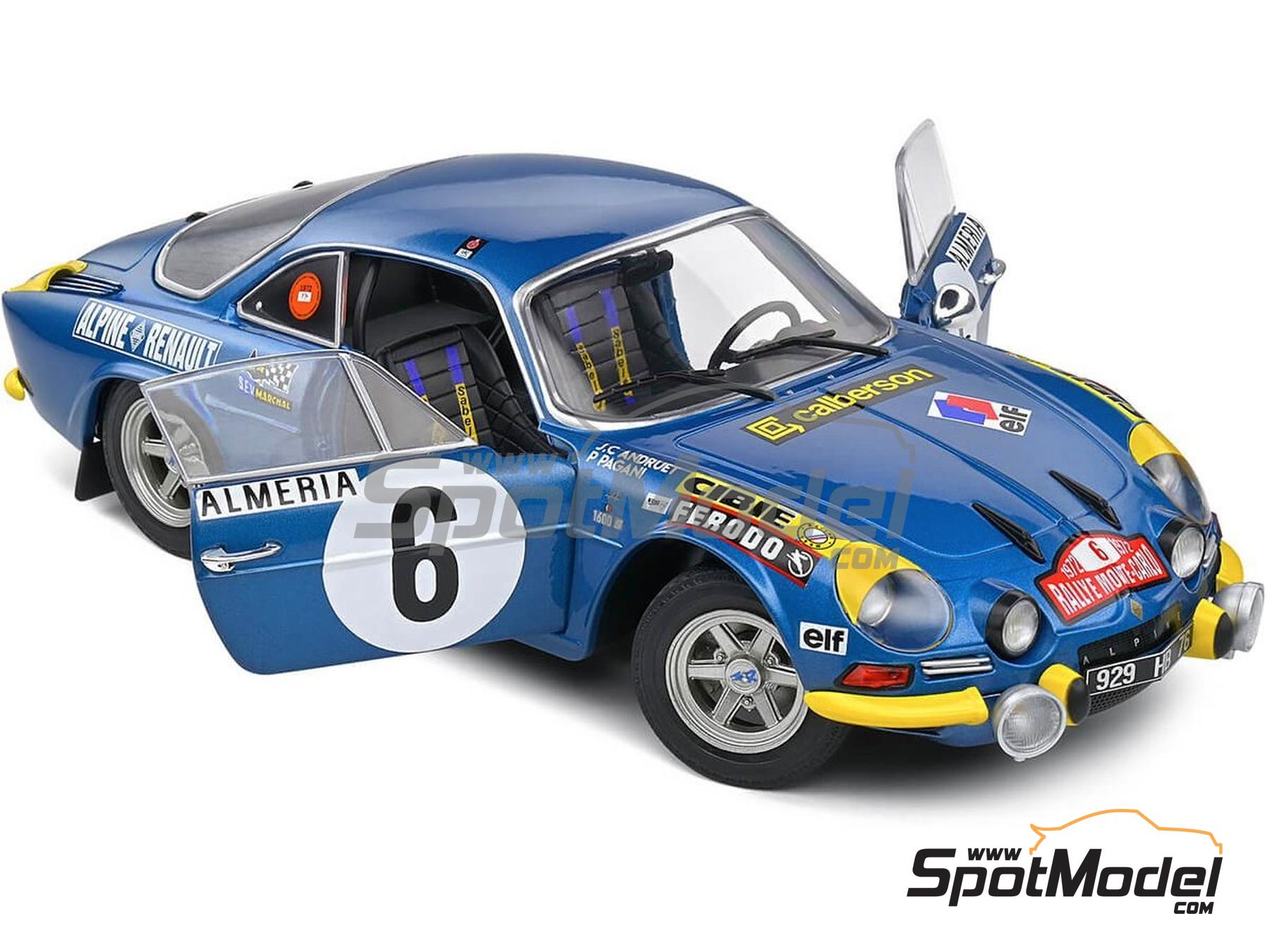Image 5: Alpine A110 1600S sponsored by Cibie, Elf - Monte Carlo Rally - Rallye Automobile de Monte-Carlo 1972 | Diecast model car in 1/18 scale manufactured by Solido (ref.&nbsp;DIE-62650, also 3663506019913 and S1804207)