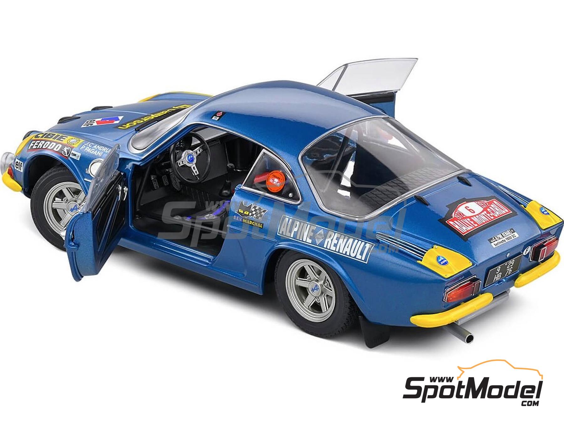 Image 6: Alpine A110 1600S sponsored by Cibie, Elf - Monte Carlo Rally - Rallye Automobile de Monte-Carlo 1972 | Diecast model car in 1/18 scale manufactured by Solido (ref.&nbsp;DIE-62650, also 3663506019913 and S1804207)