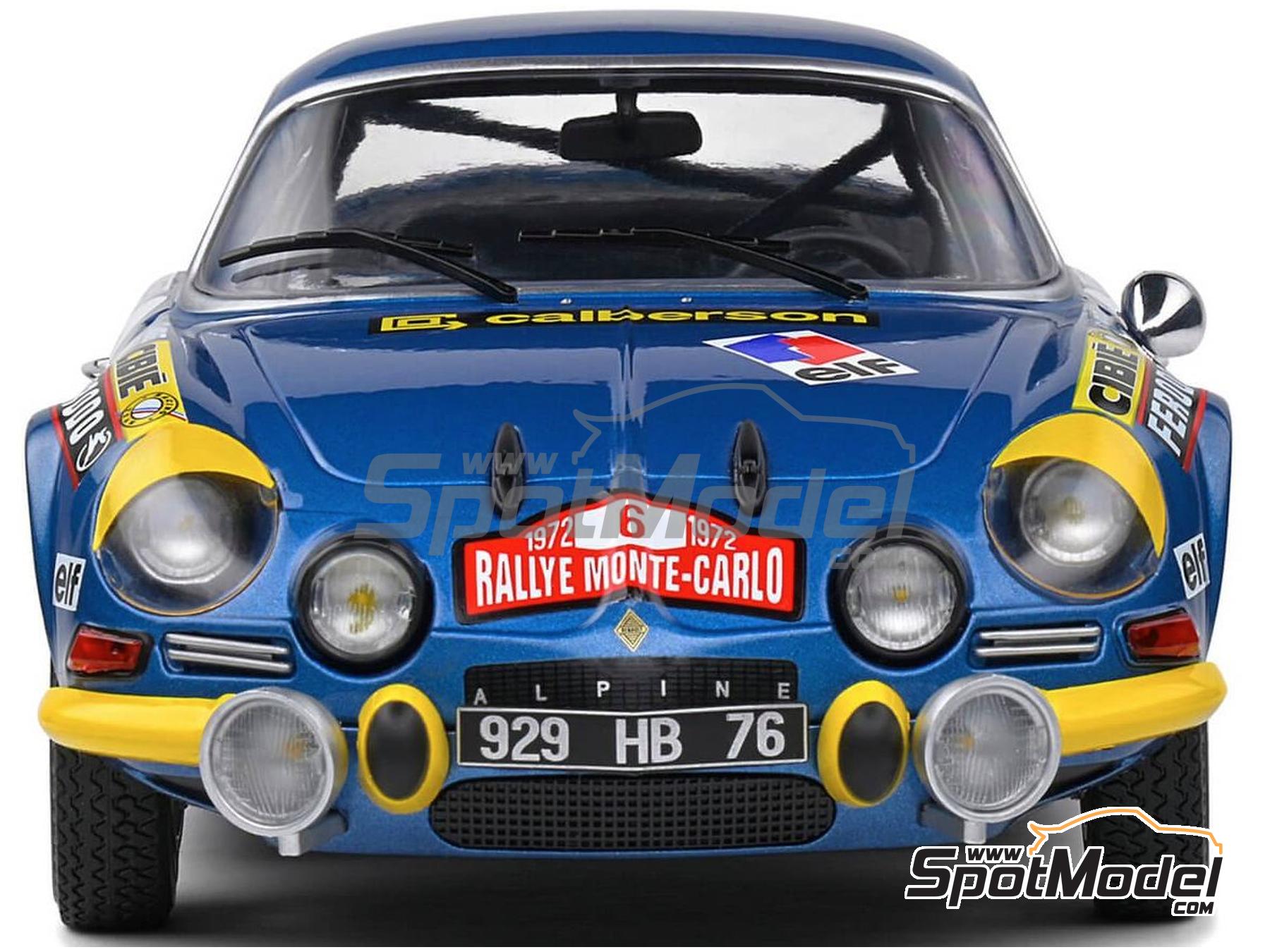 Image 7: Alpine A110 1600S sponsored by Cibie, Elf - Monte Carlo Rally - Rallye Automobile de Monte-Carlo 1972 | Diecast model car in 1/18 scale manufactured by Solido (ref.&nbsp;DIE-62650, also 3663506019913 and S1804207)