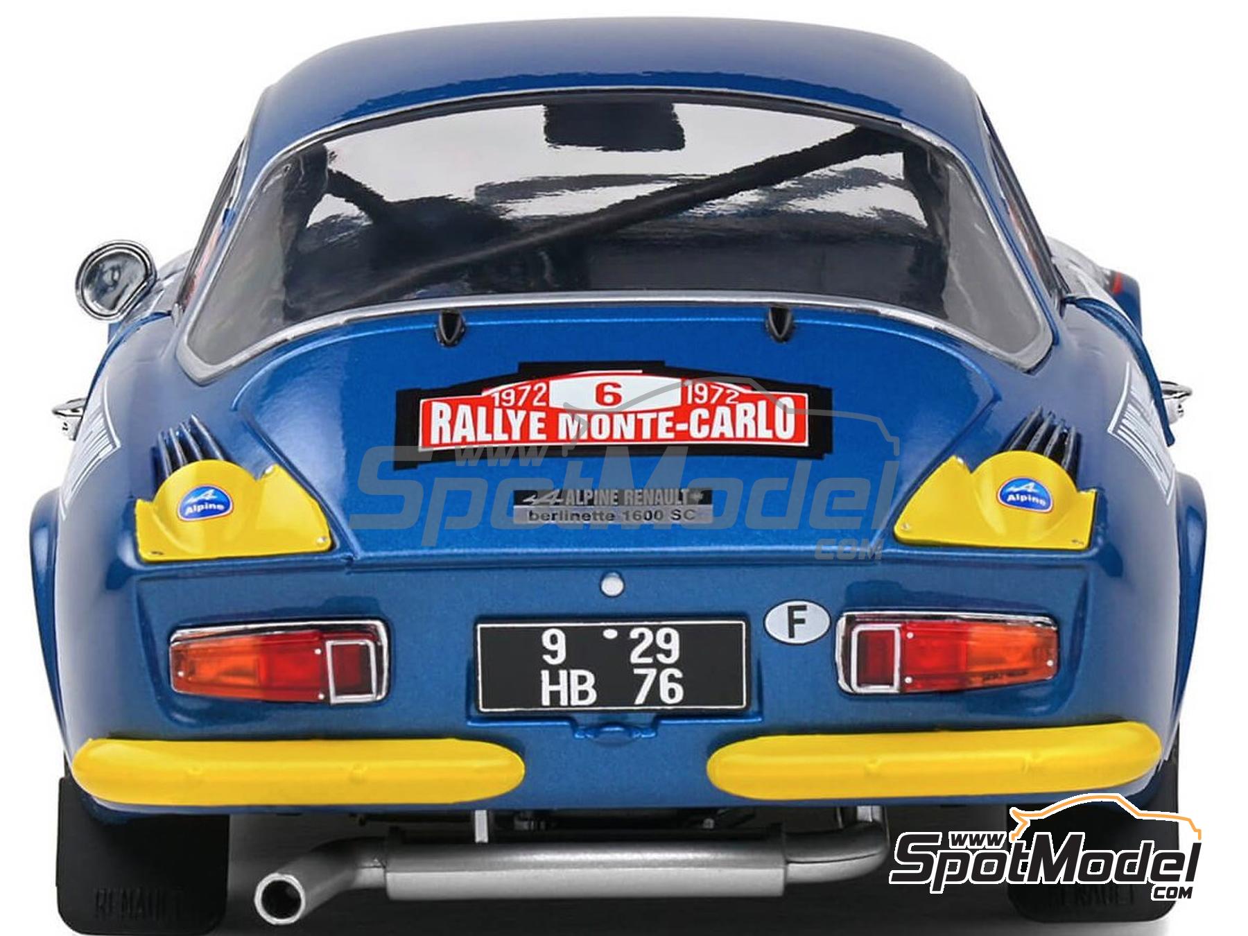 Image 8: Alpine A110 1600S sponsored by Cibie, Elf - Monte Carlo Rally - Rallye Automobile de Monte-Carlo 1972 | Diecast model car in 1/18 scale manufactured by Solido (ref.&nbsp;DIE-62650, also 3663506019913 and S1804207)