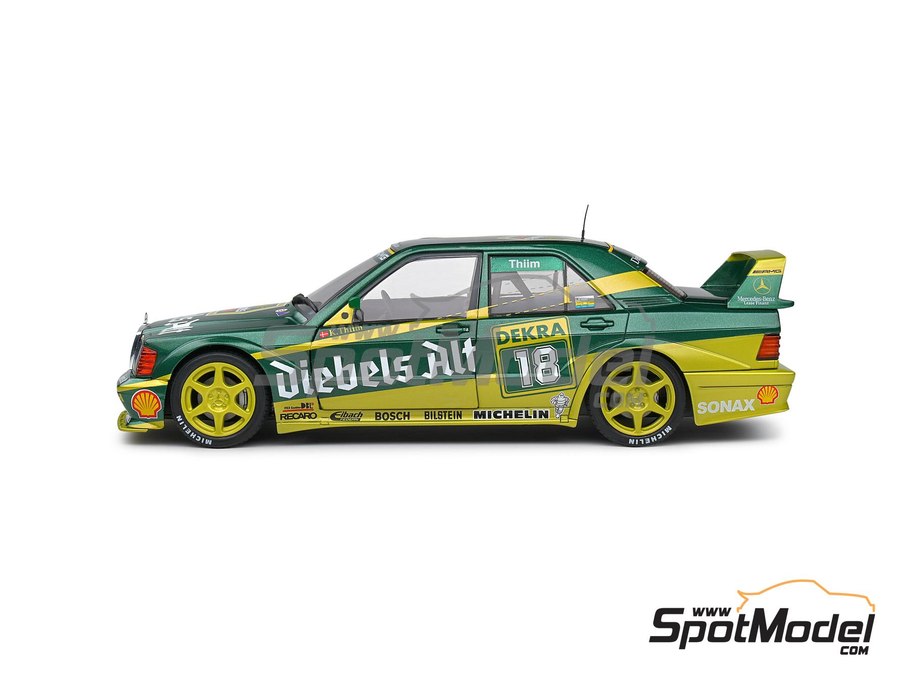 Image 2: Mercedes Benz 190E 2.5 16V Evo2 Equipo Zakspeed patrocinado por Diebels Alt - DTM - Deutsche Tourenwagen Masters 1992 | Coche de colección en escala 1/18 fabricado por Solido (ref. DIE-59859, tambien 3663506016219 y S1801009)