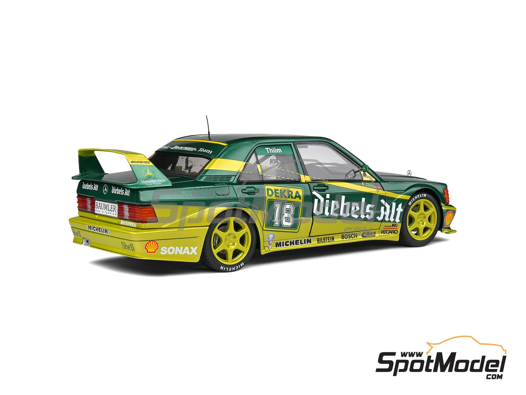 Image 4: Mercedes Benz 190E 2.5 16V Evo2 Equipo Zakspeed patrocinado por Diebels Alt - DTM - Deutsche Tourenwagen Masters 1992 | Coche de colección en escala 1/18 fabricado por Solido (ref. DIE-59859, tambien 3663506016219 y S1801009)