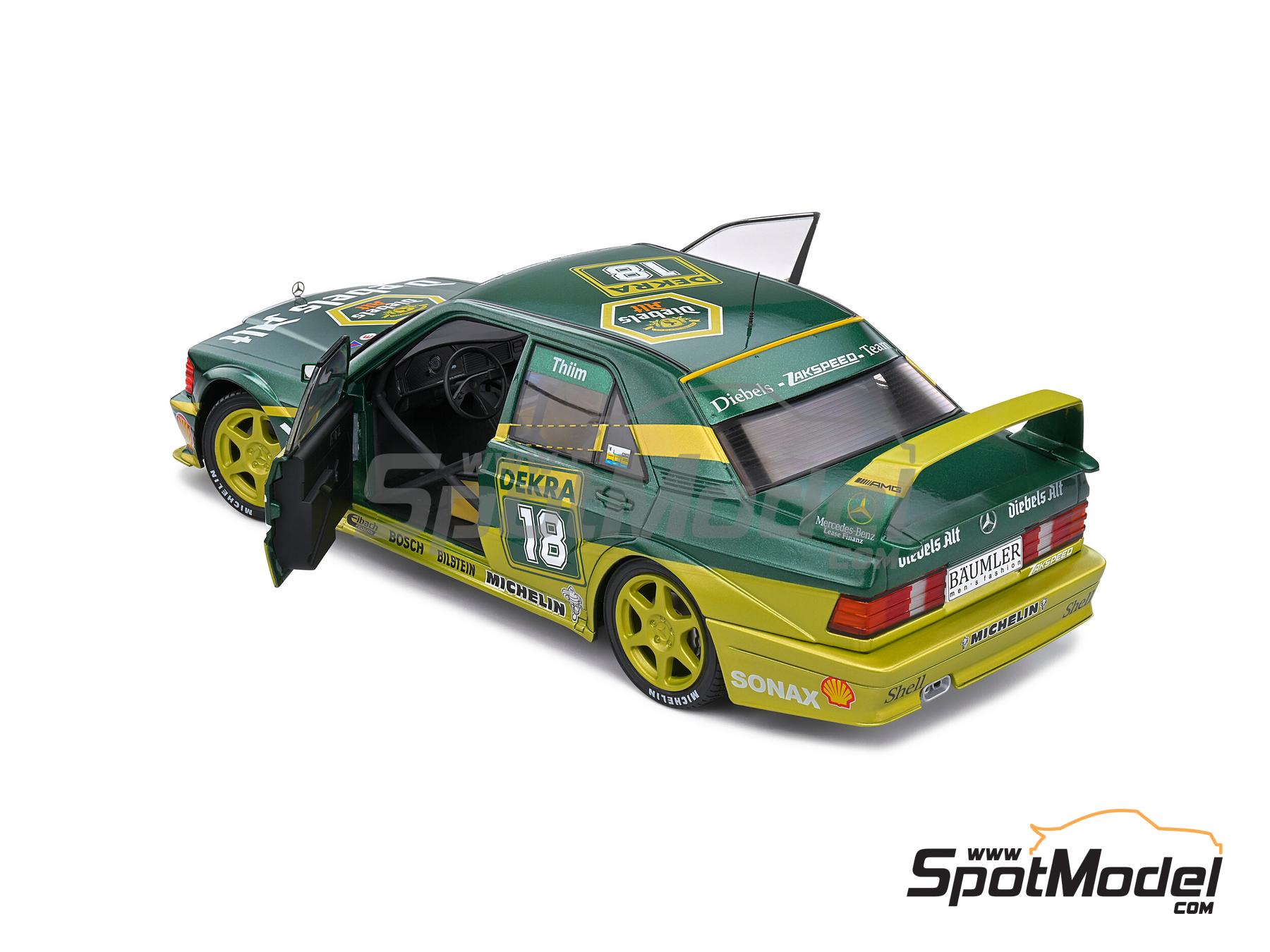 Image 7: Mercedes Benz 190E 2.5 16V Evo2 Equipo Zakspeed patrocinado por Diebels Alt - DTM - Deutsche Tourenwagen Masters 1992 | Coche de colección en escala 1/18 fabricado por Solido (ref. DIE-59859, tambien 3663506016219 y S1801009)