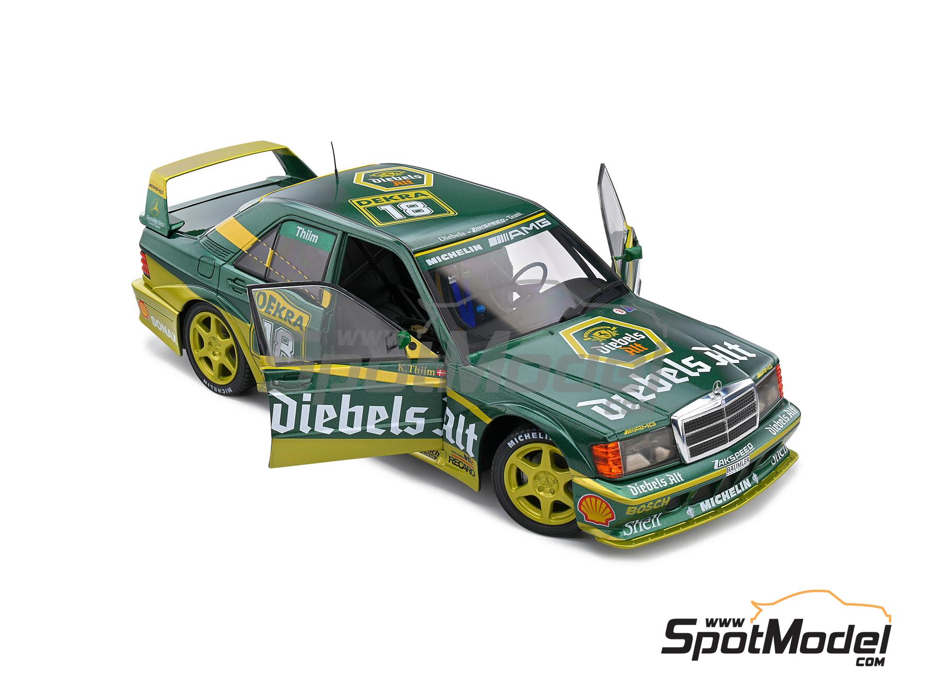Image 8: Mercedes Benz 190E 2.5 16V Evo2 Equipo Zakspeed patrocinado por Diebels Alt - DTM - Deutsche Tourenwagen Masters 1992 | Coche de colección en escala 1/18 fabricado por Solido (ref. DIE-59859, tambien 3663506016219 y S1801009)