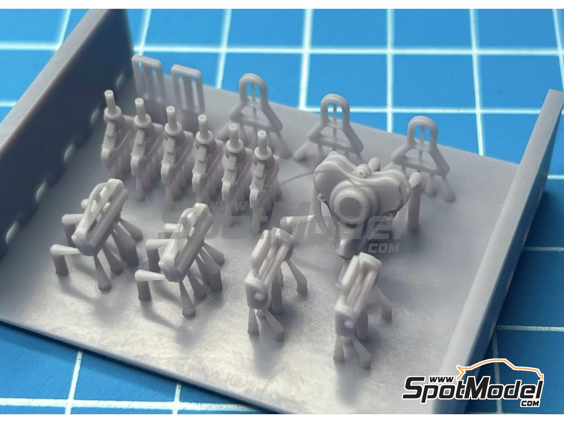 Image 6: 6-Point Racing seatbelt buckles | Seatbelts in 1/12 scale manufactured by Stone Models (ref.&nbsp;A038-2023, also A038/2023)