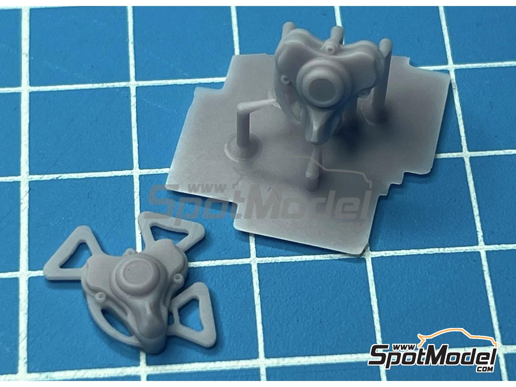 Image 8: 6-Point Racing seatbelt buckles | Seatbelts in 1/12 scale manufactured by Stone Models (ref.&nbsp;A038-2023, also A038/2023)