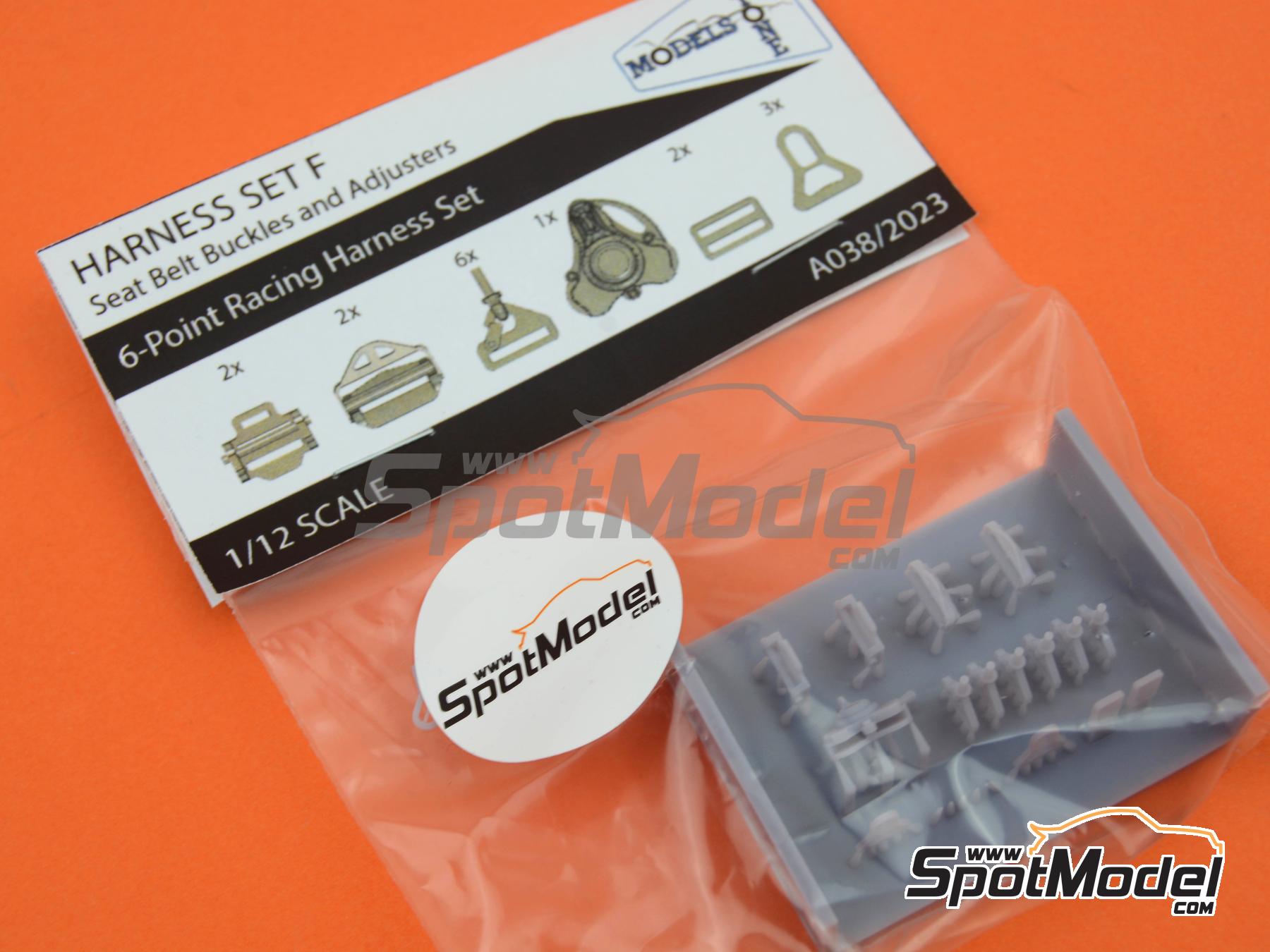 Image 9: 6-Point Racing seatbelt buckles | Seatbelts in 1/12 scale manufactured by Stone Models (ref.&nbsp;A038-2023, also A038/2023)