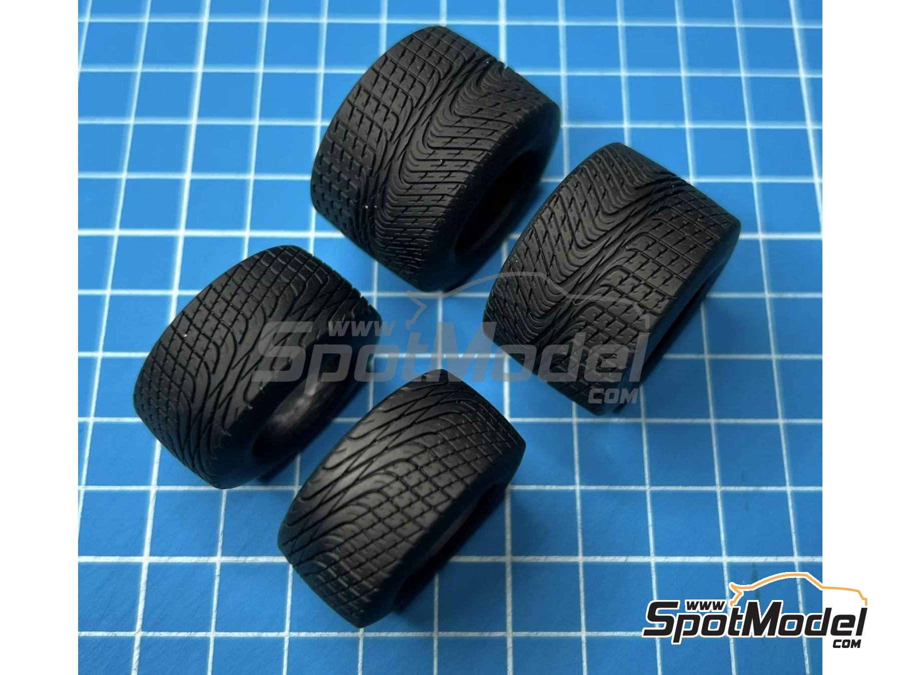 Image 2: Neumáticos de lluvia asimétricos - Benetton Ford B192 -  1991 y 1992 | Neumáticos en escala 1/20 fabricado por Stone Models (ref. A047-2024, tambien A047/2024)