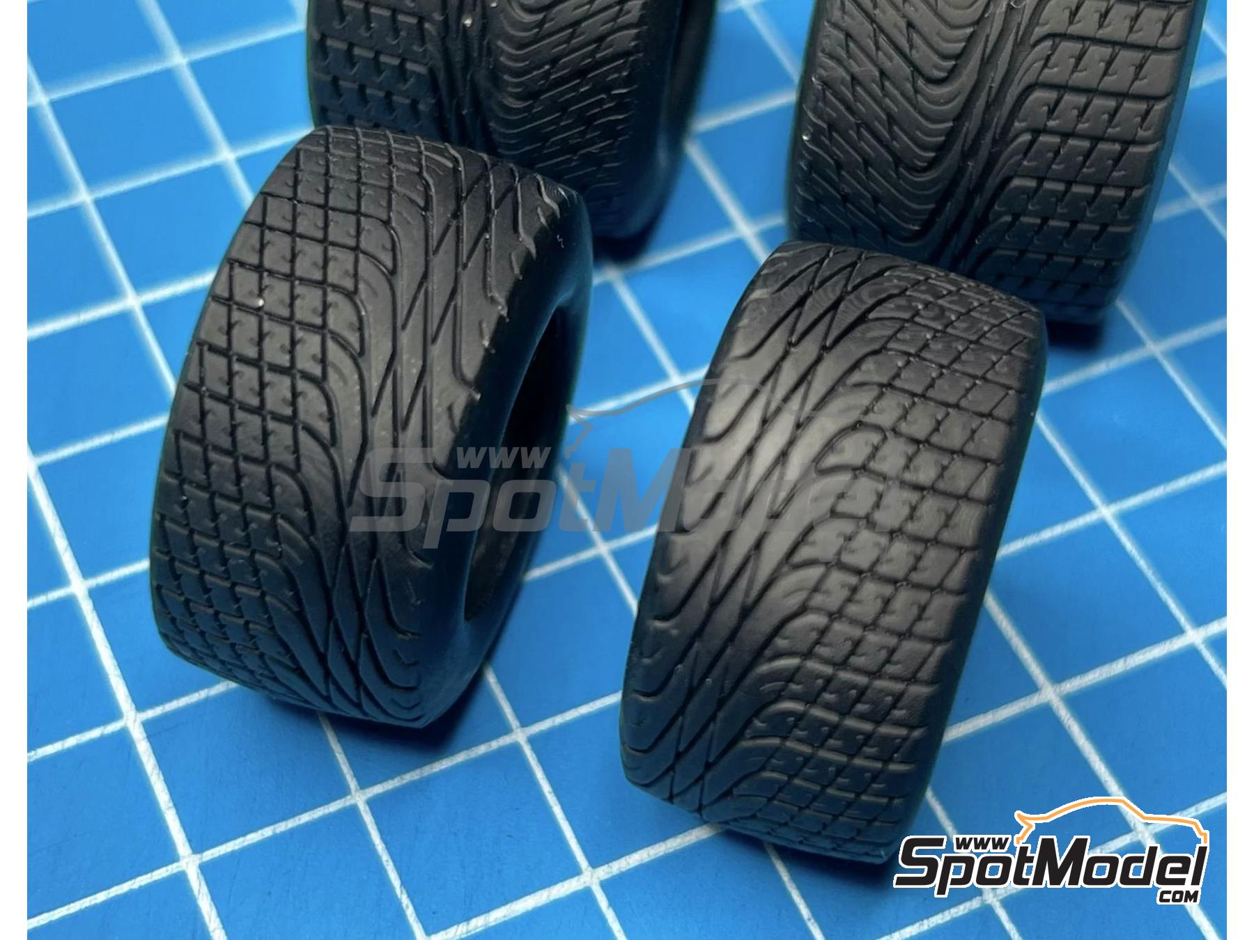 Image 3: Neumáticos de lluvia asimétricos - Benetton Ford B192 -  1991 y 1992 | Neumáticos en escala 1/20 fabricado por Stone Models (ref. A047-2024, tambien A047/2024)