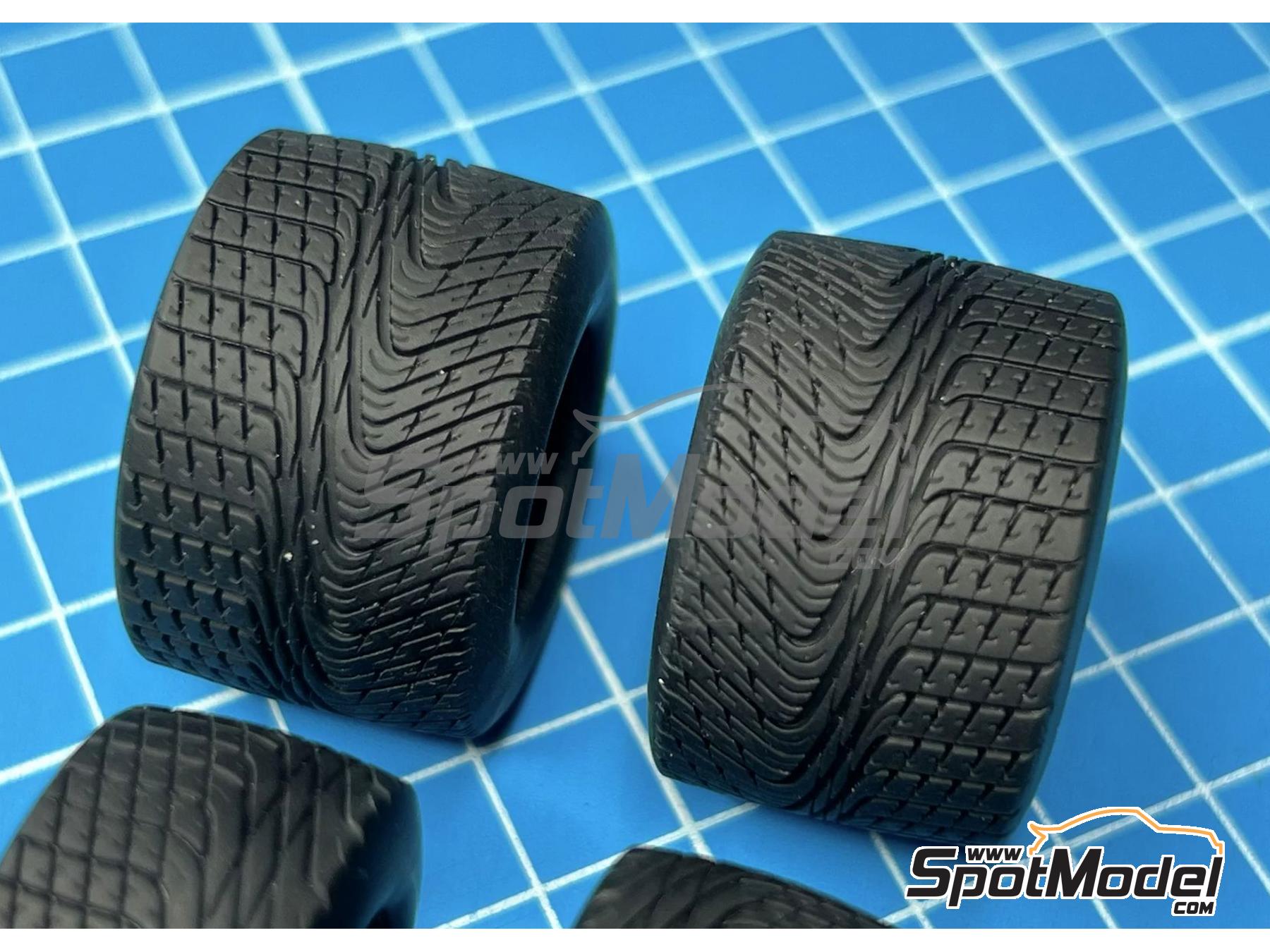 Image 4: Neumáticos de lluvia asimétricos - Benetton Ford B192 -  1991 y 1992 | Neumáticos en escala 1/20 fabricado por Stone Models (ref. A047-2024, tambien A047/2024)