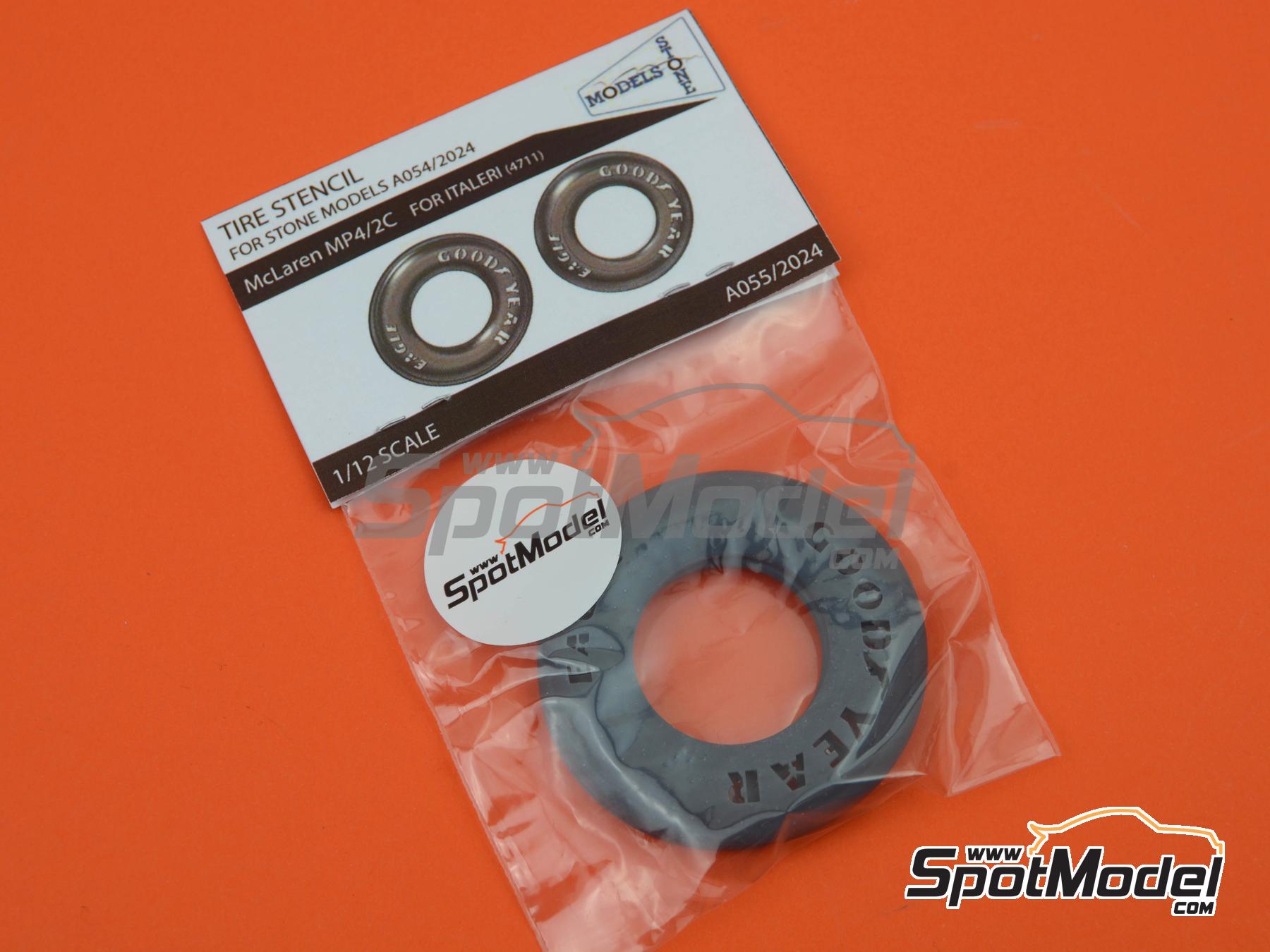Image 5: McLaren TAG Porsche MP4/2C | Logotypes in 1/12 scale manufactured by Stone Models (ref.&nbsp;A055-2024, also A055/2024)