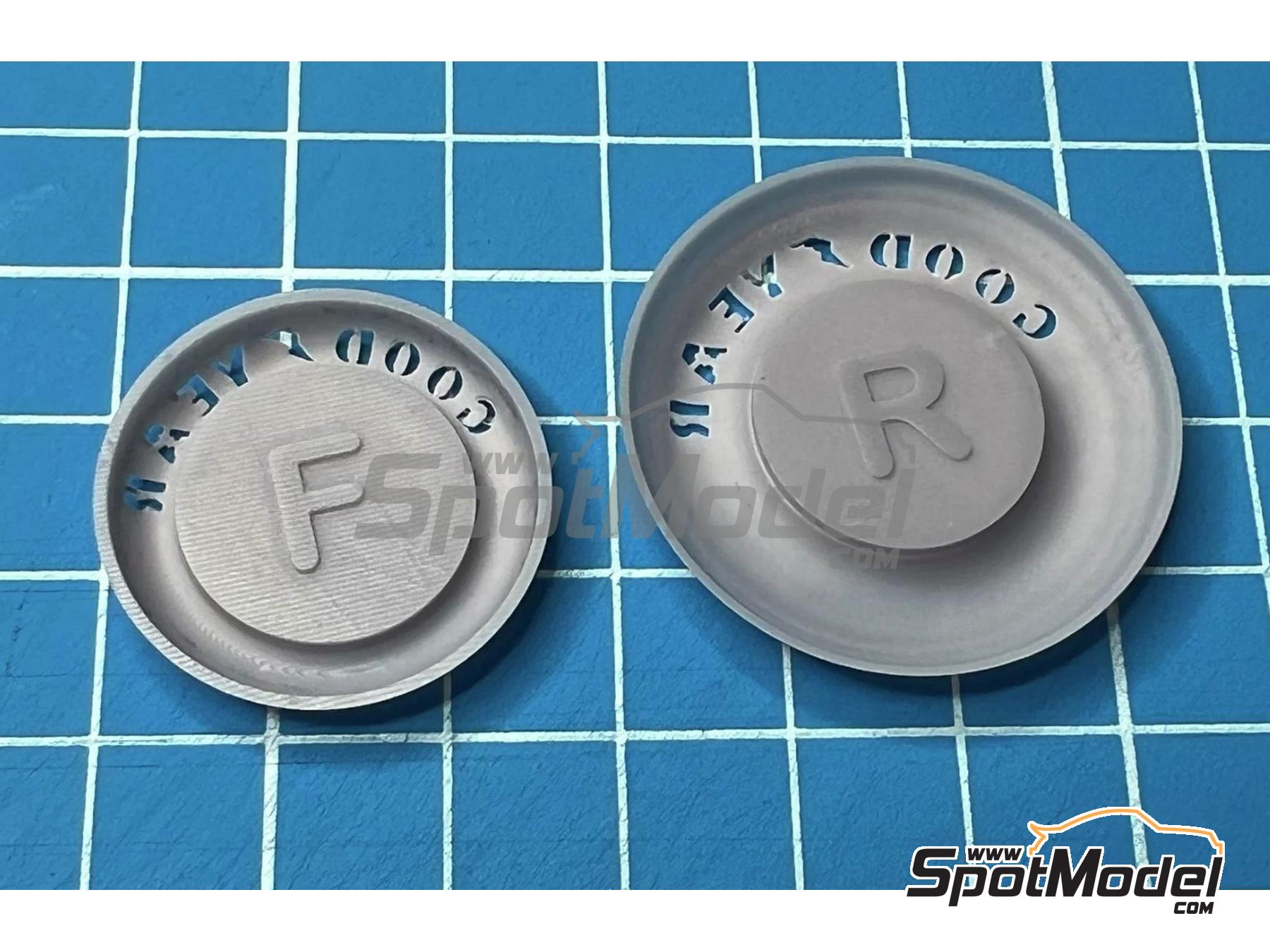 Image 2: Goodyear Tire paint stencils (1979-1984) | Logotypes in 1/20 scale manufactured by Stone Models (ref.&nbsp;A059-2024, also A059/2024)