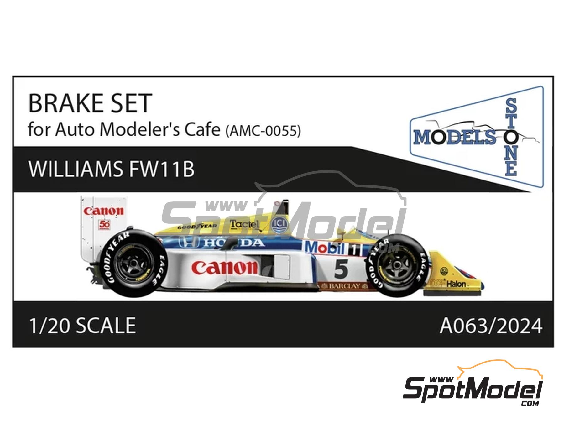 Image 1: Williams Honda FW11B | Frenos en escala&nbsp;1/20 fabricado por Stone Models (ref.&nbsp;A063-2024, tambien A063/2024)