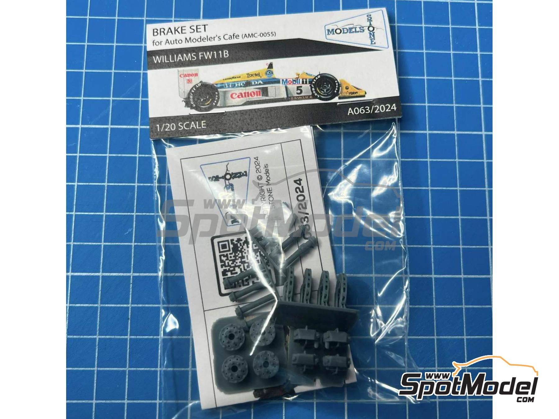 Image 2: Williams Honda FW11B | Frenos en escala&nbsp;1/20 fabricado por Stone Models (ref.&nbsp;A063-2024, tambien A063/2024)