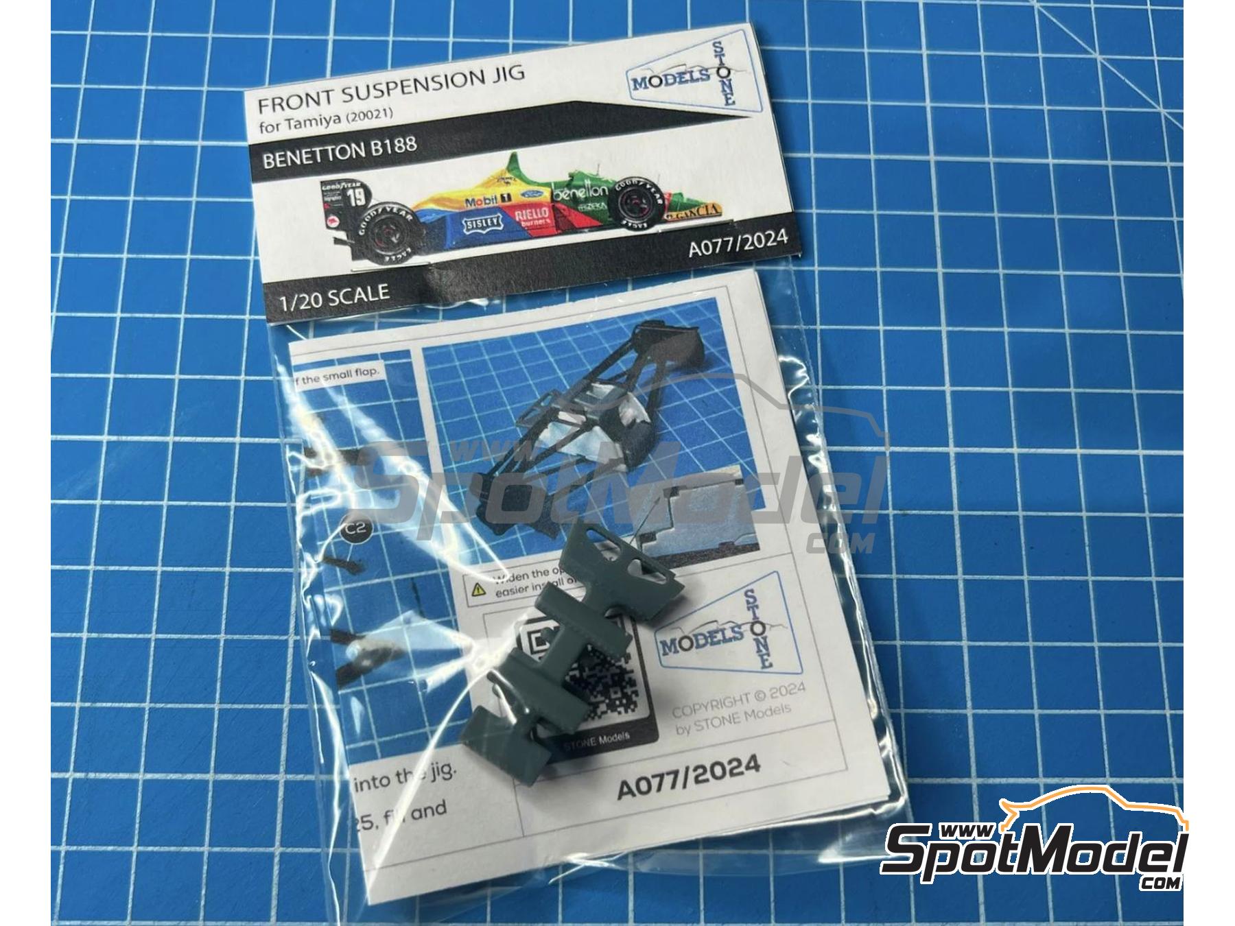 Image 2: Benetton Ford B188 - Soporte suspensi&oacute;n delantera | Detalle en escala&nbsp;1/20 fabricado por Stone Models (ref.&nbsp;A077-2024, tambien A077/2024)