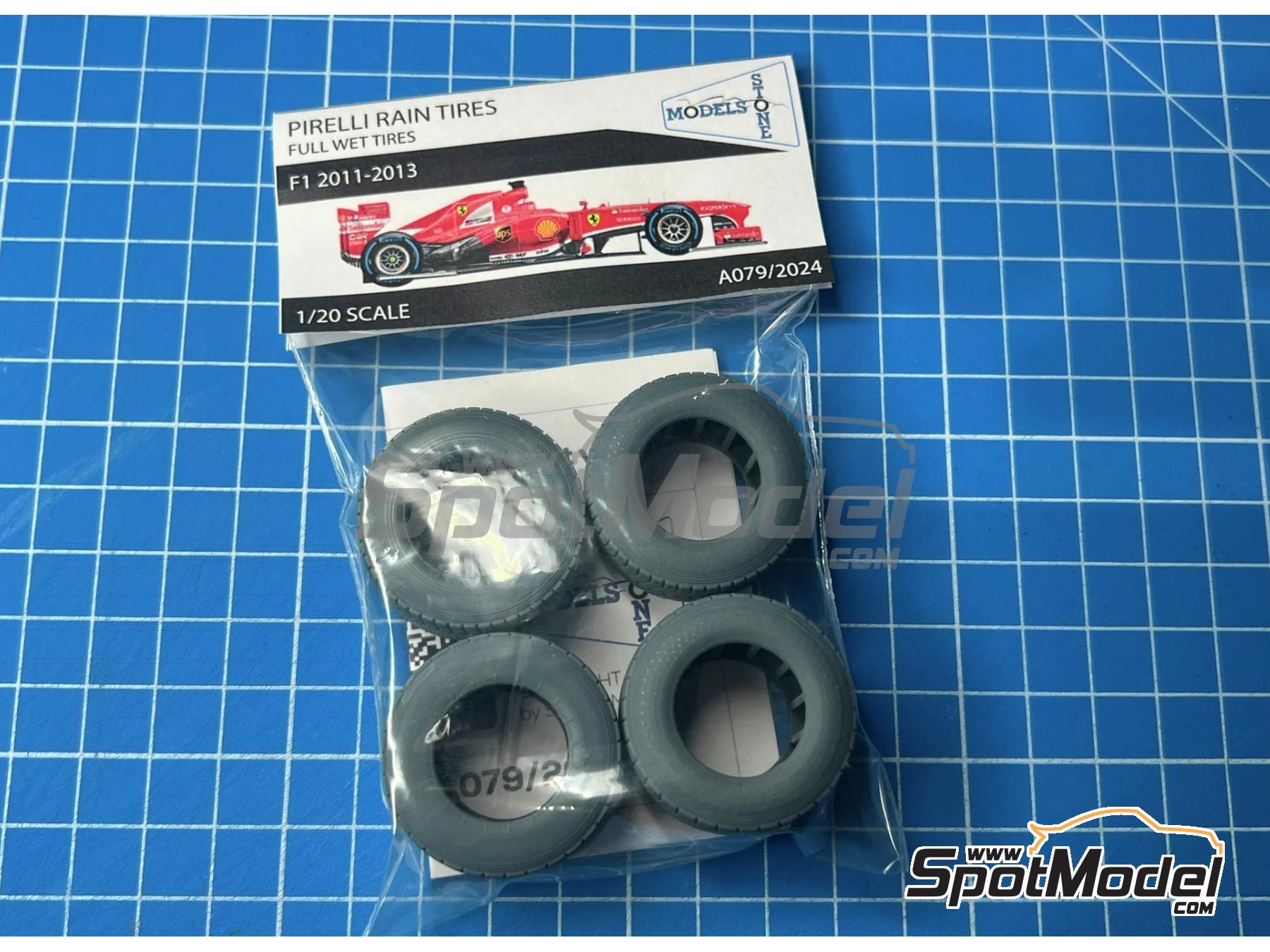 Image 5: Pirelli Rain Tires (2011-2013) | Tyre set in 1/20 scale manufactured by Stone Models (ref.&nbsp;A079-2024, also A079/2024)