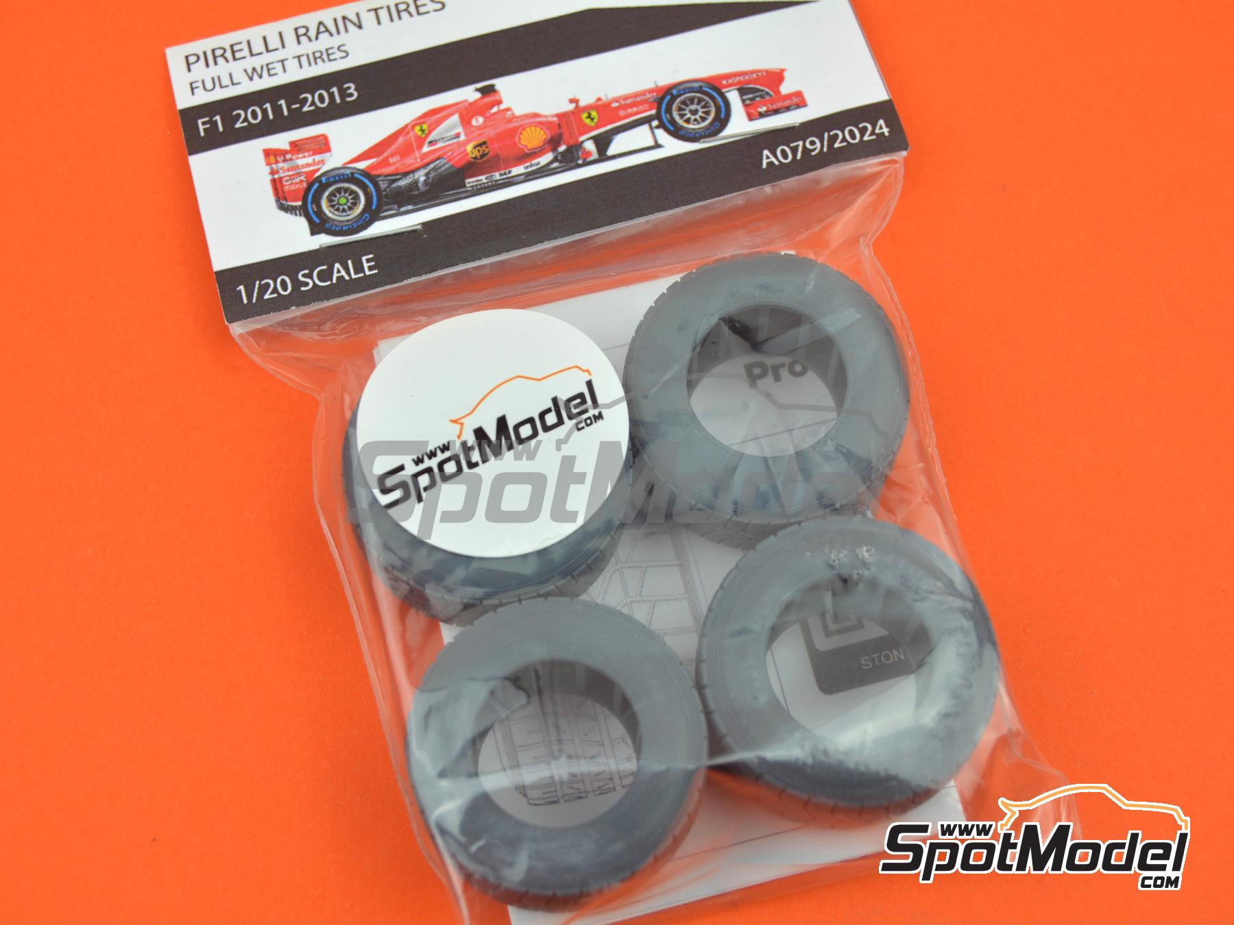Image 7: Pirelli Rain Tires (2011-2013) | Tyre set in 1/20 scale manufactured by Stone Models (ref.&nbsp;A079-2024, also A079/2024)
