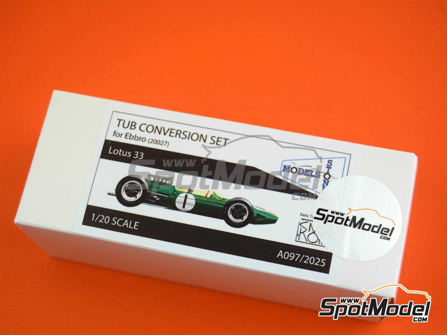 Image 9: Lotus Climax Type 33 Tub Conversion -  1965 | Cockpit set in 1/20 scale manufactured by Stone Models (ref.&nbsp;A097-2025, also A097/2025)