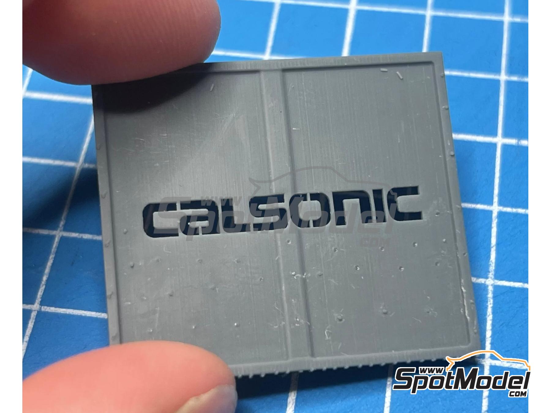Image 3: McLaren MP4/6 Calsonic Radiator Stencil | Logotypes in 1/12 scale manufactured by Stone Models (ref.&nbsp;A103-2025, also A103/2025)