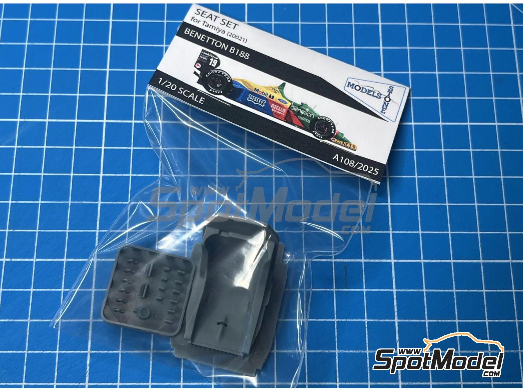 Image 2: Benetton Ford B188 | Asientos en escala&nbsp;1/20 fabricado por Stone Models (ref.&nbsp;A108-2025, tambien A108/2025)