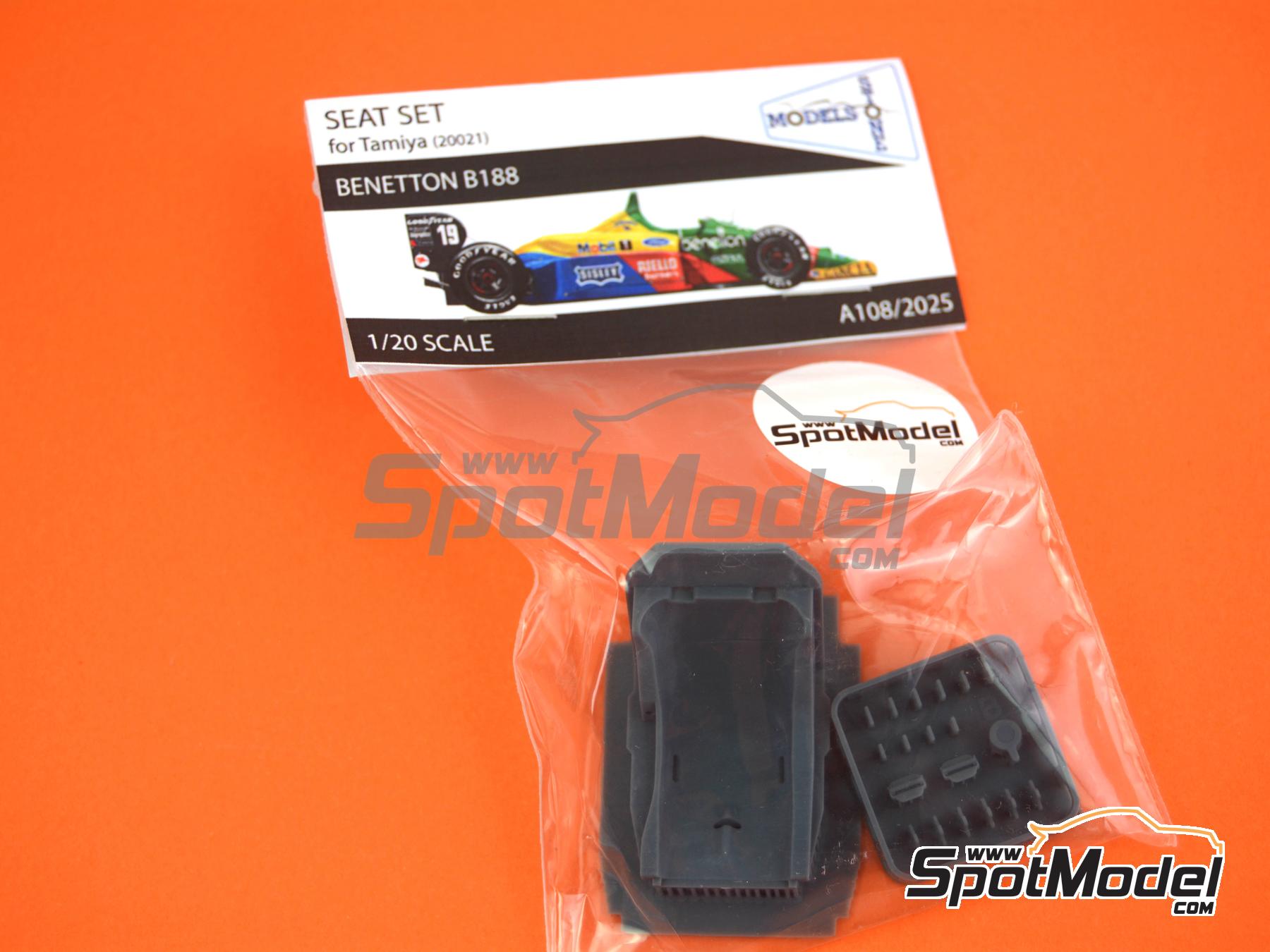 Image 8: Benetton Ford B188 | Asientos en escala&nbsp;1/20 fabricado por Stone Models (ref.&nbsp;A108-2025, tambien A108/2025)