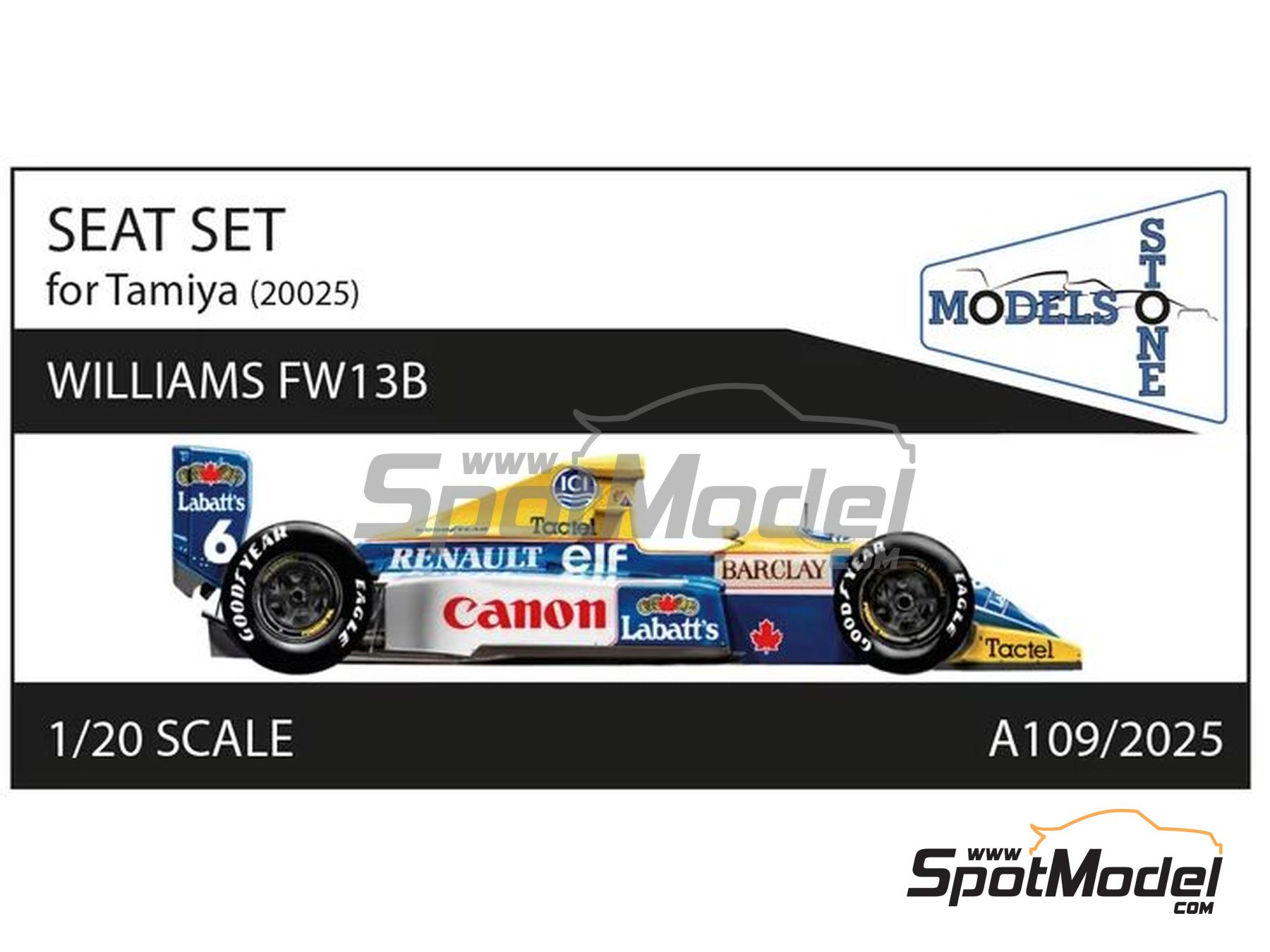 Image 1: Williams Renault FW13B | Seat in 1/20 scale manufactured by Stone Models (ref.&nbsp;A109-2025, also A109/2025)