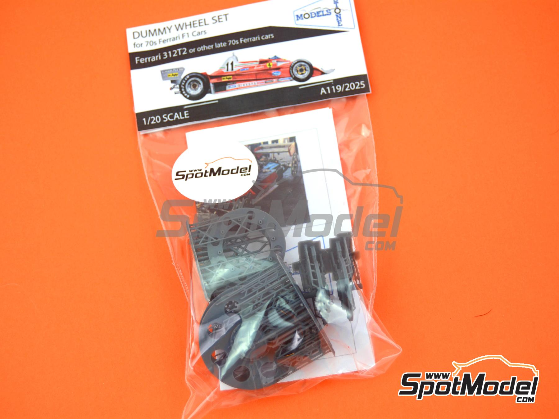 Image 5: Dummy Wheel Set for 70s Ferrari F1 Cars | Rims in 1/20 scale manufactured by Stone Models (ref. A119-2025, also A119/2025)