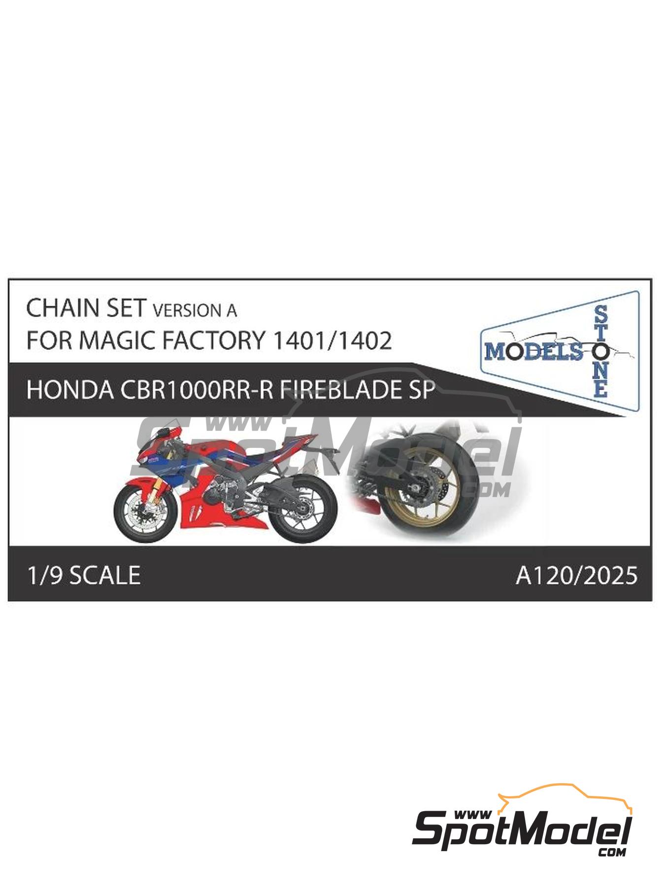 Honda CBR1000RR-R Fireblade SP - Version A | Chain set in 1/9 scale manufactured by Stone Models (ref. A120-2025, also A120/2025) image
