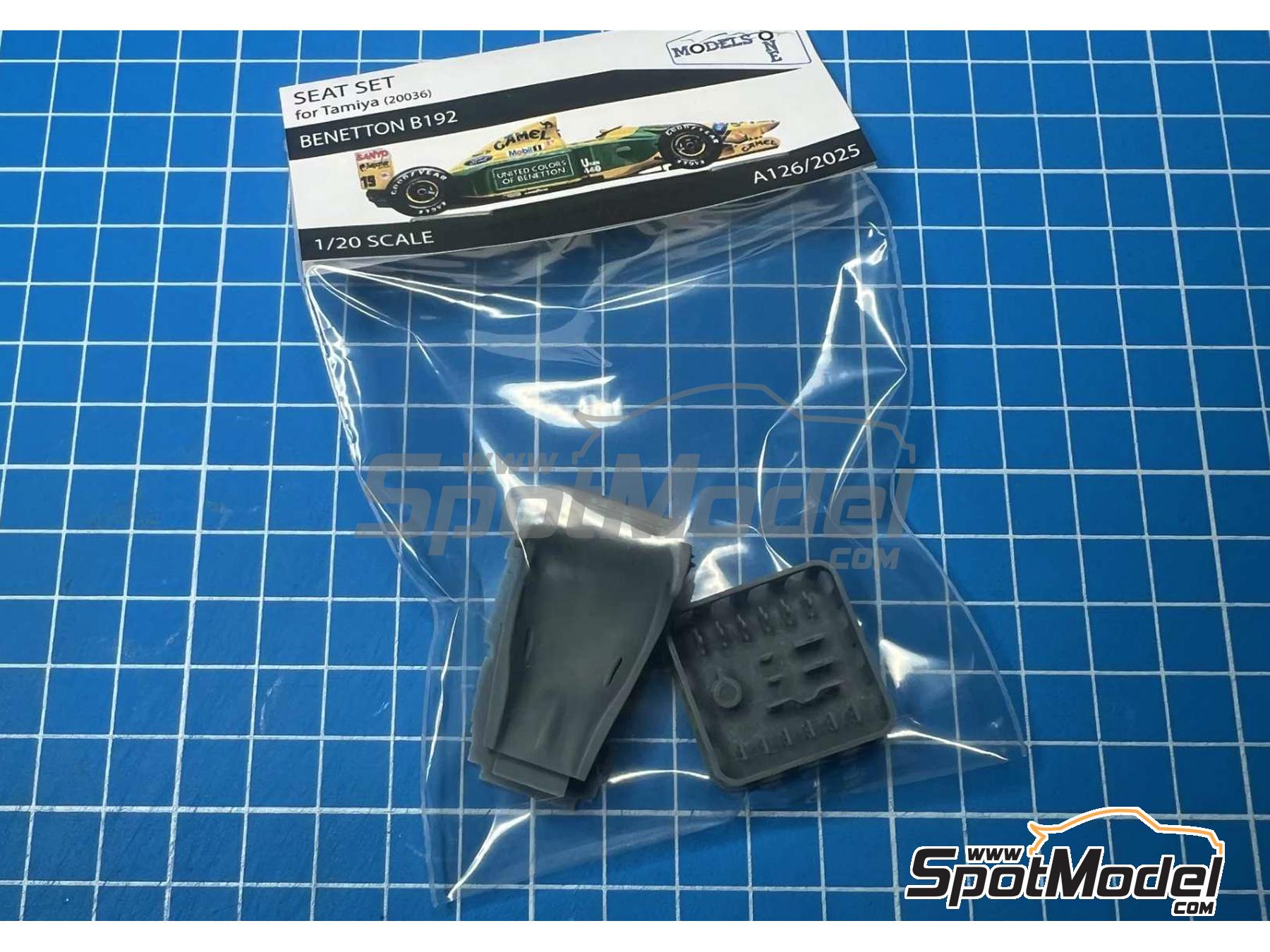 Image 1: Benetton Ford B192 | Asientos en escala&nbsp;1/20 fabricado por Stone Models (ref.&nbsp;A126-2025, tambien A126/2025)