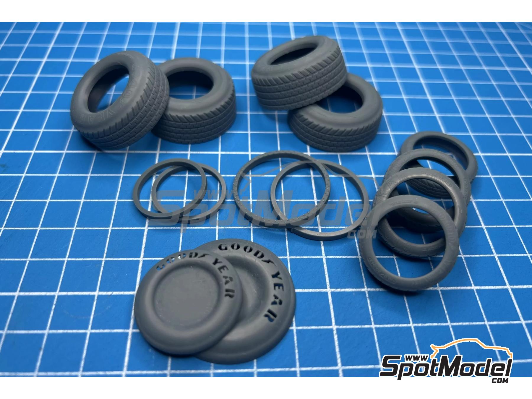 Image 2: Goodyear Rain Tires (1974-1978) for Tamiya | Tyre set in 1/20 scale manufactured by Stone Models (ref.&nbsp;A129-2026, also A129/2026)