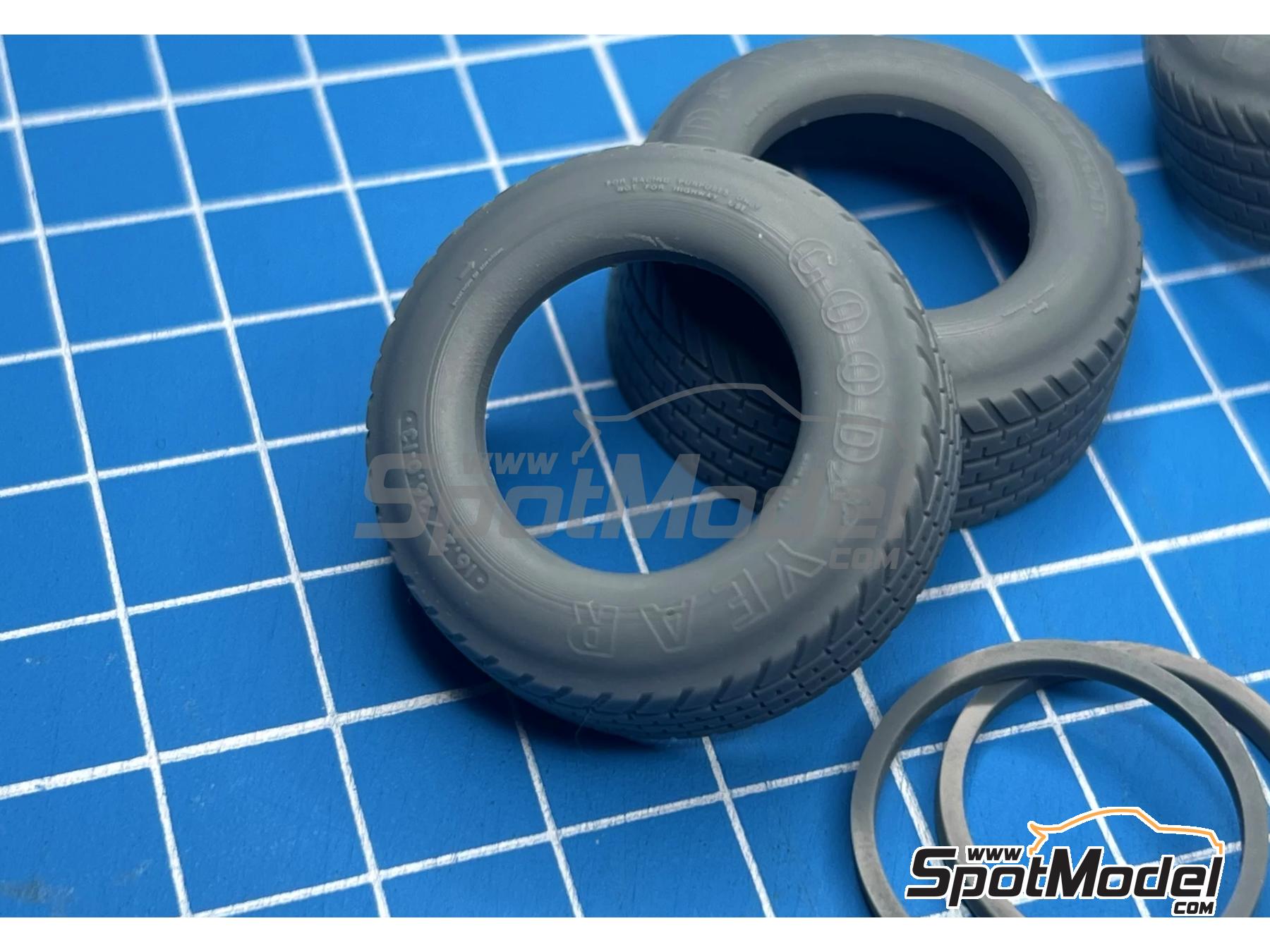 Image 3: Goodyear Rain Tires (1974-1978) for Tamiya | Tyre set in 1/20 scale manufactured by Stone Models (ref.&nbsp;A129-2026, also A129/2026)