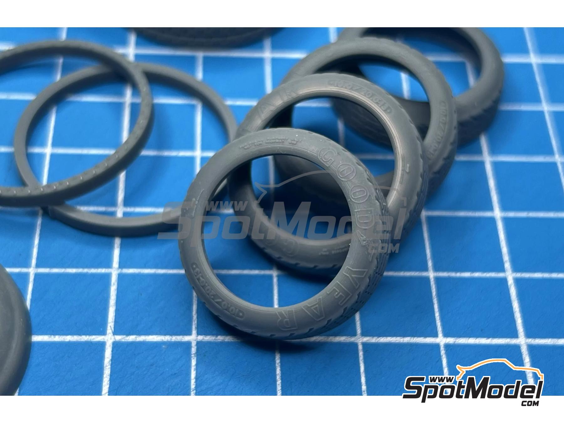 Image 4: Goodyear Rain Tires (1974-1978) for Tamiya | Tyre set in 1/20 scale manufactured by Stone Models (ref.&nbsp;A129-2026, also A129/2026)