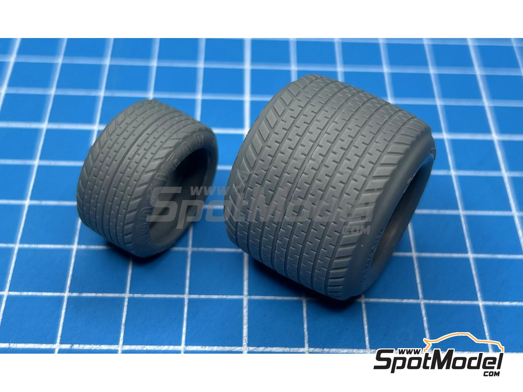 Image 6: Goodyear Rain Tires (1974-1978) for Tamiya | Tyre set in 1/20 scale manufactured by Stone Models (ref.&nbsp;A129-2026, also A129/2026)