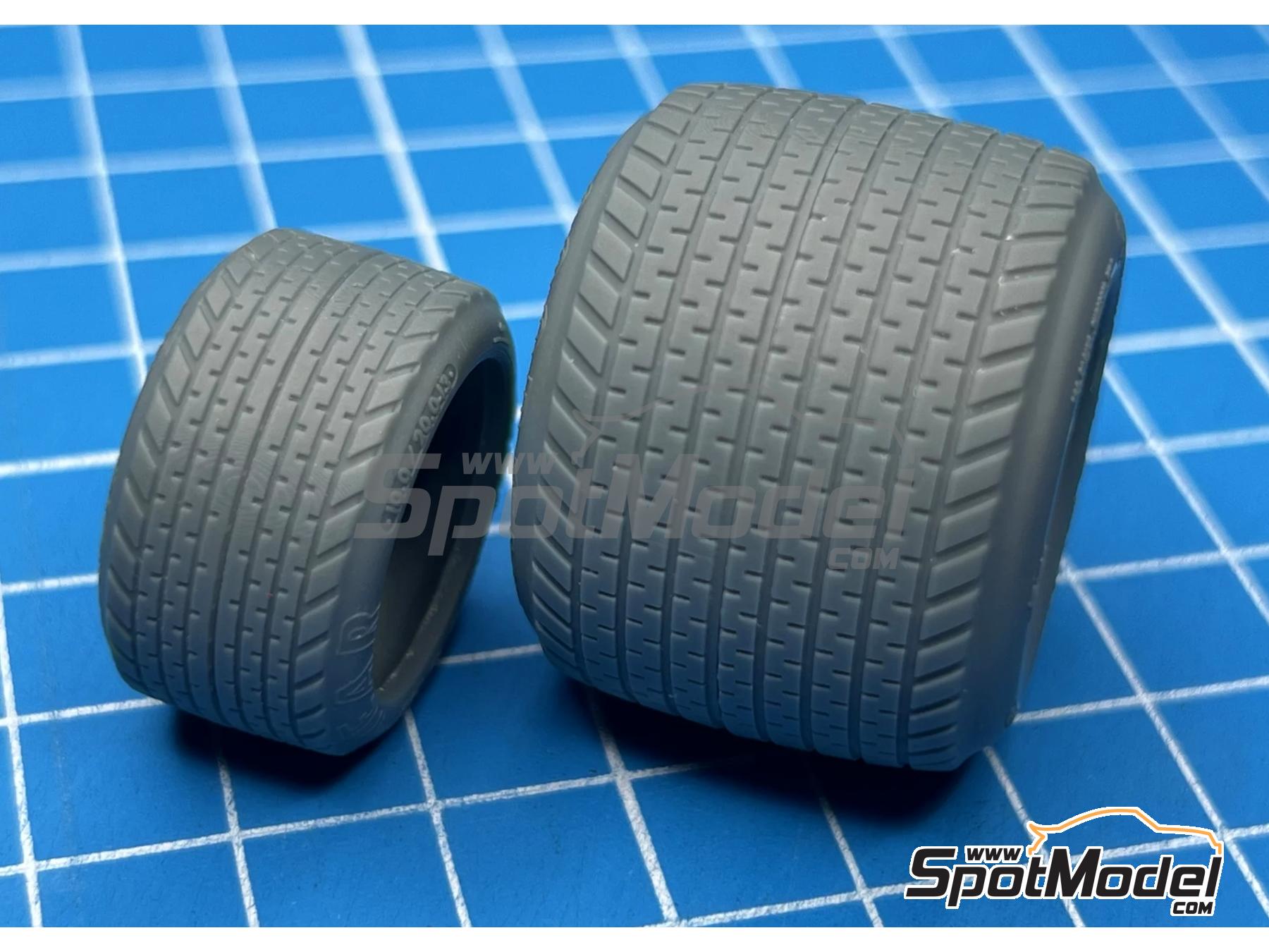 Image 7: Goodyear Rain Tires (1974-1978) for Tamiya | Tyre set in 1/20 scale manufactured by Stone Models (ref.&nbsp;A129-2026, also A129/2026)