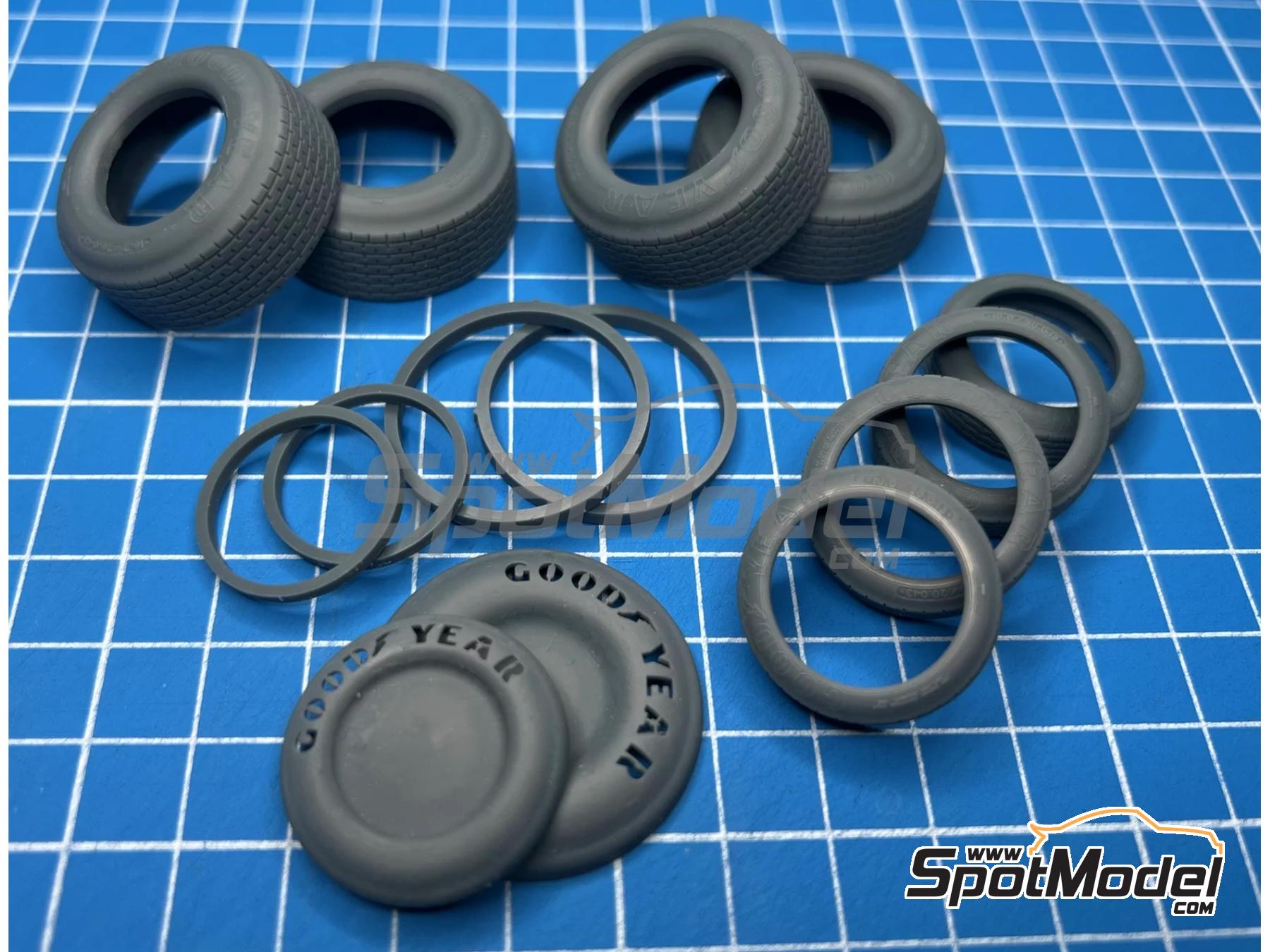 Image 2: Goodyear Rain Tires (1978-1979) for Tamiya/Hasegawa | Tyre set in 1/20 scale manufactured by Stone Models (ref.&nbsp;A130-2026, also A130/2026)