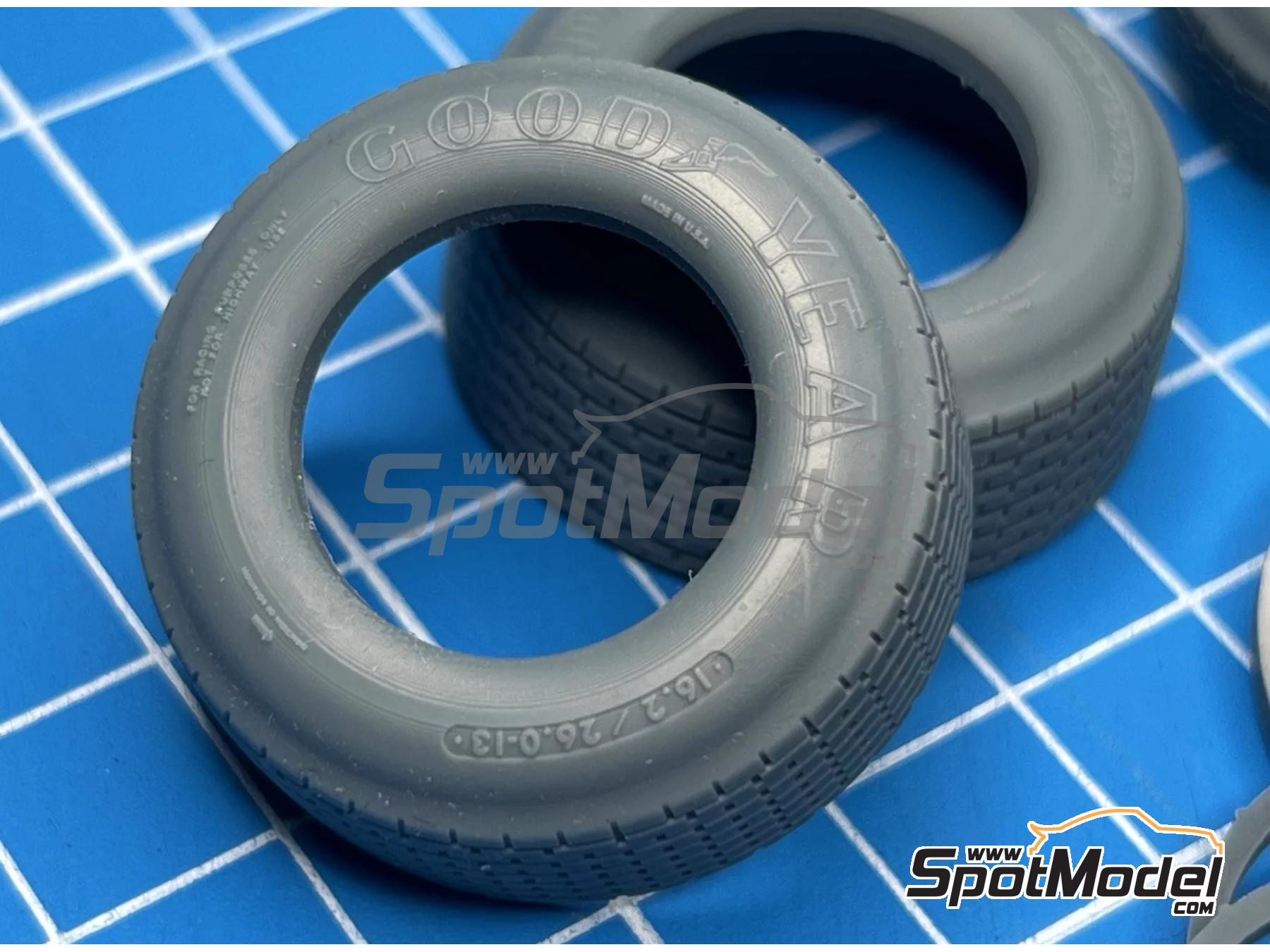 Image 3: Goodyear Rain Tires (1978-1979) for Tamiya/Hasegawa | Tyre set in 1/20 scale manufactured by Stone Models (ref.&nbsp;A130-2026, also A130/2026)