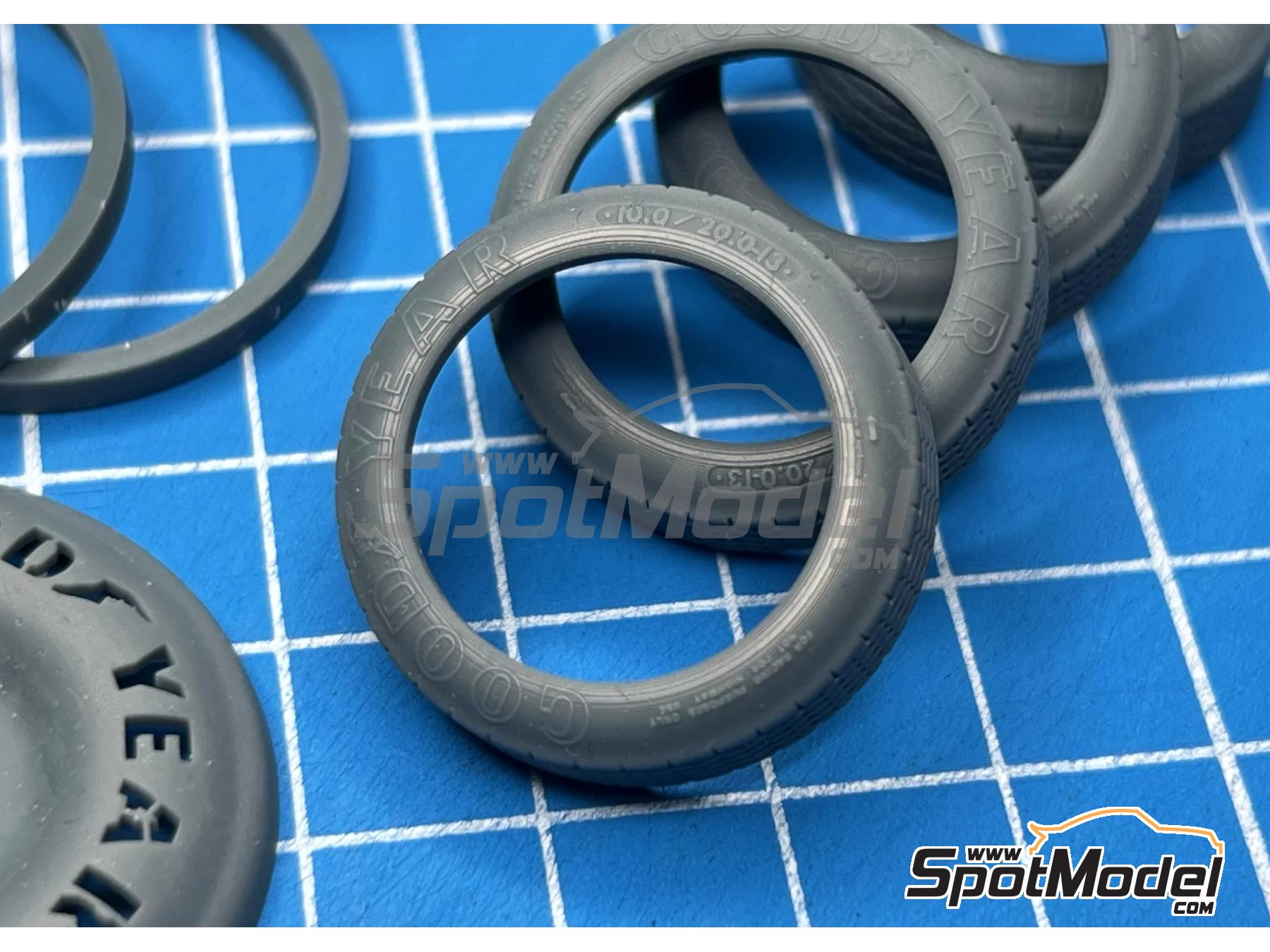 Image 4: Goodyear Rain Tires (1978-1979) for Tamiya/Hasegawa | Tyre set in 1/20 scale manufactured by Stone Models (ref.&nbsp;A130-2026, also A130/2026)