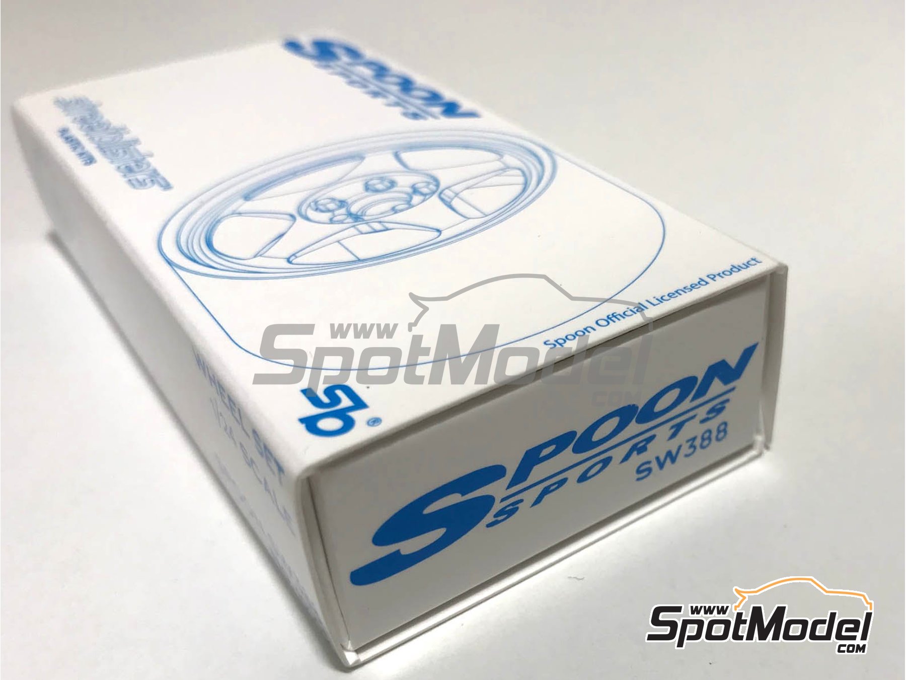 Image 1: Spoon Sports SW388 16 pulgadas | Set de llantas y neumáticos en escala 1/24 fabricado por StreetBlisters (ref. SB-10005, tambien 10005)