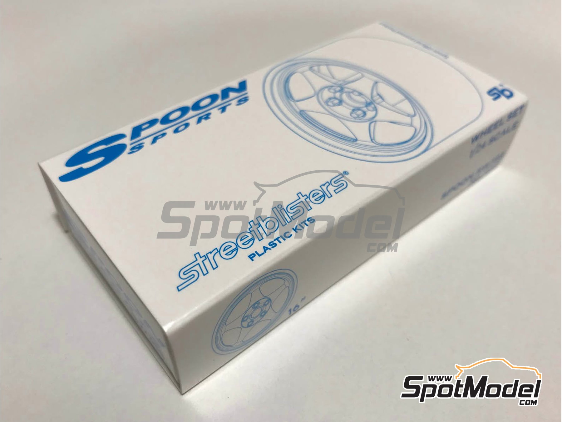 Image 3: Spoon Sports SW388 16 pulgadas | Set de llantas y neumáticos en escala 1/24 fabricado por StreetBlisters (ref. SB-10005, tambien 10005)
