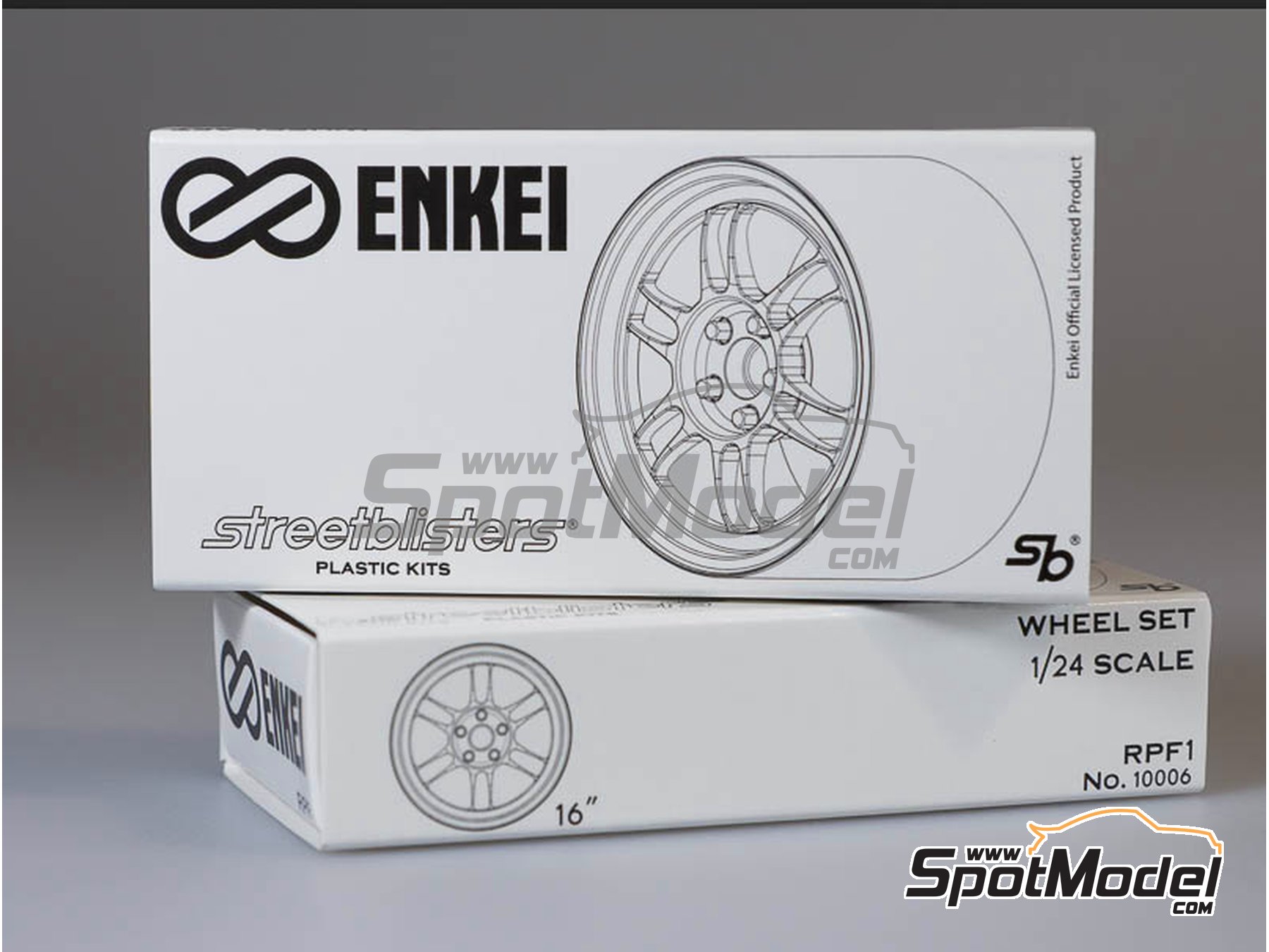 Image 4: Enkei RPF1 16 pulgadas | Set de llantas y neumáticos en escala 1/24 fabricado por StreetBlisters (ref. SB-10006, tambien 10006)