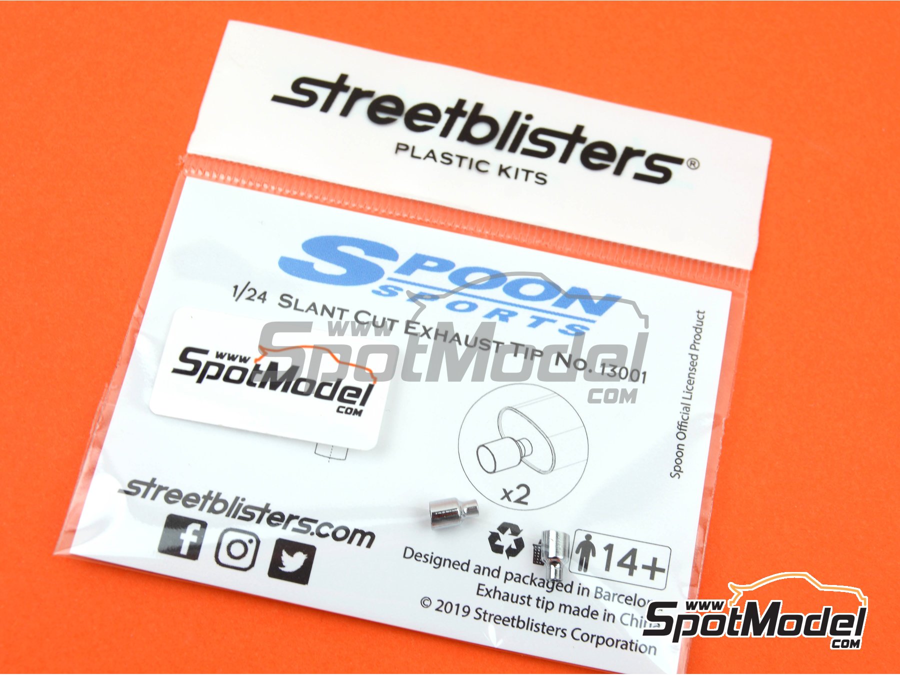 Image 3: Spoon Sports Slant Cut | Escapes en escala 1/24 fabricado por StreetBlisters (ref. SB-13001, tambien 13001)