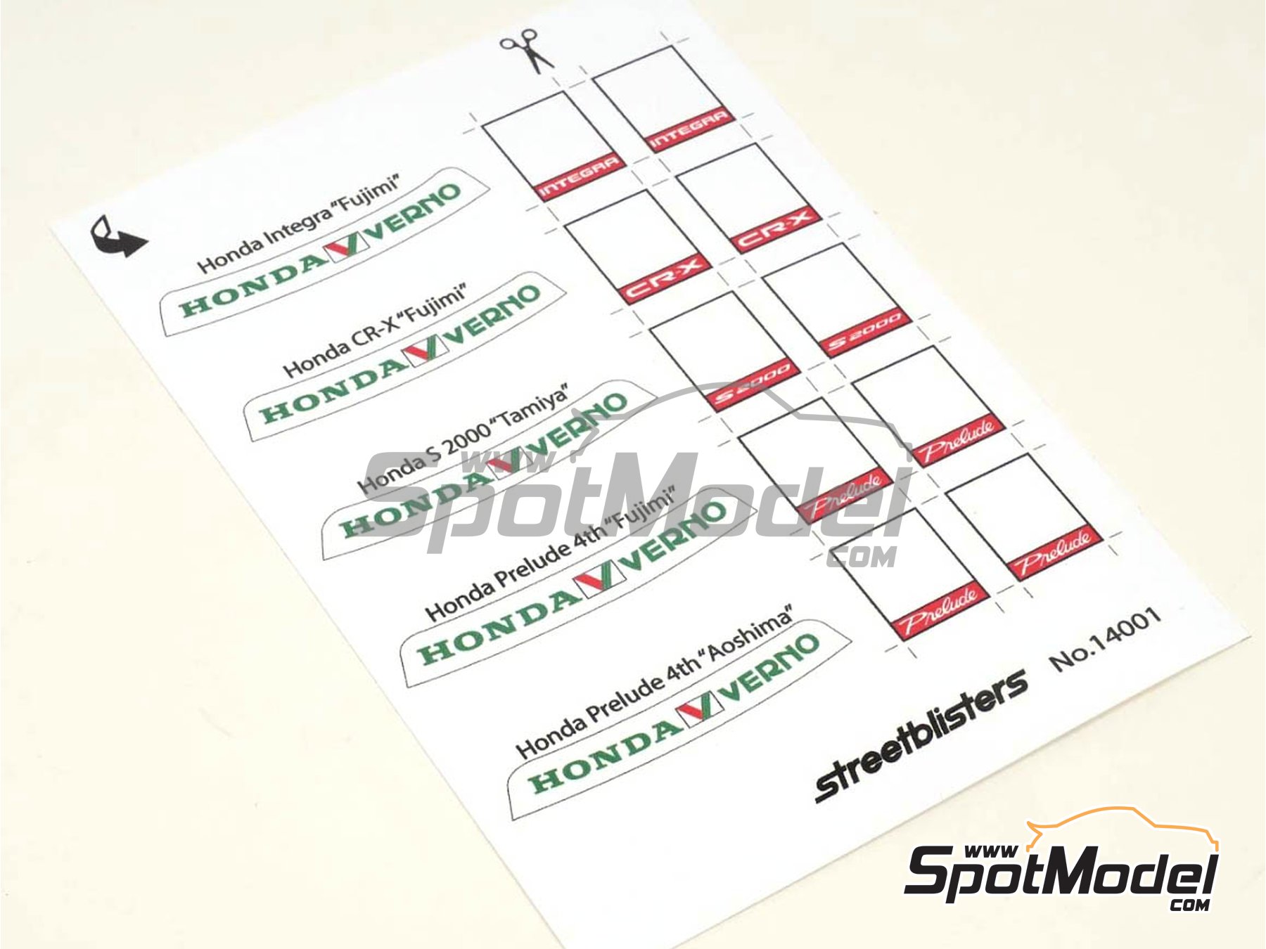 Image 1: Honda Verno | Sunshade in 1/24 scale manufactured by StreetBlisters (ref.&nbsp;SB-14001, also 14001)