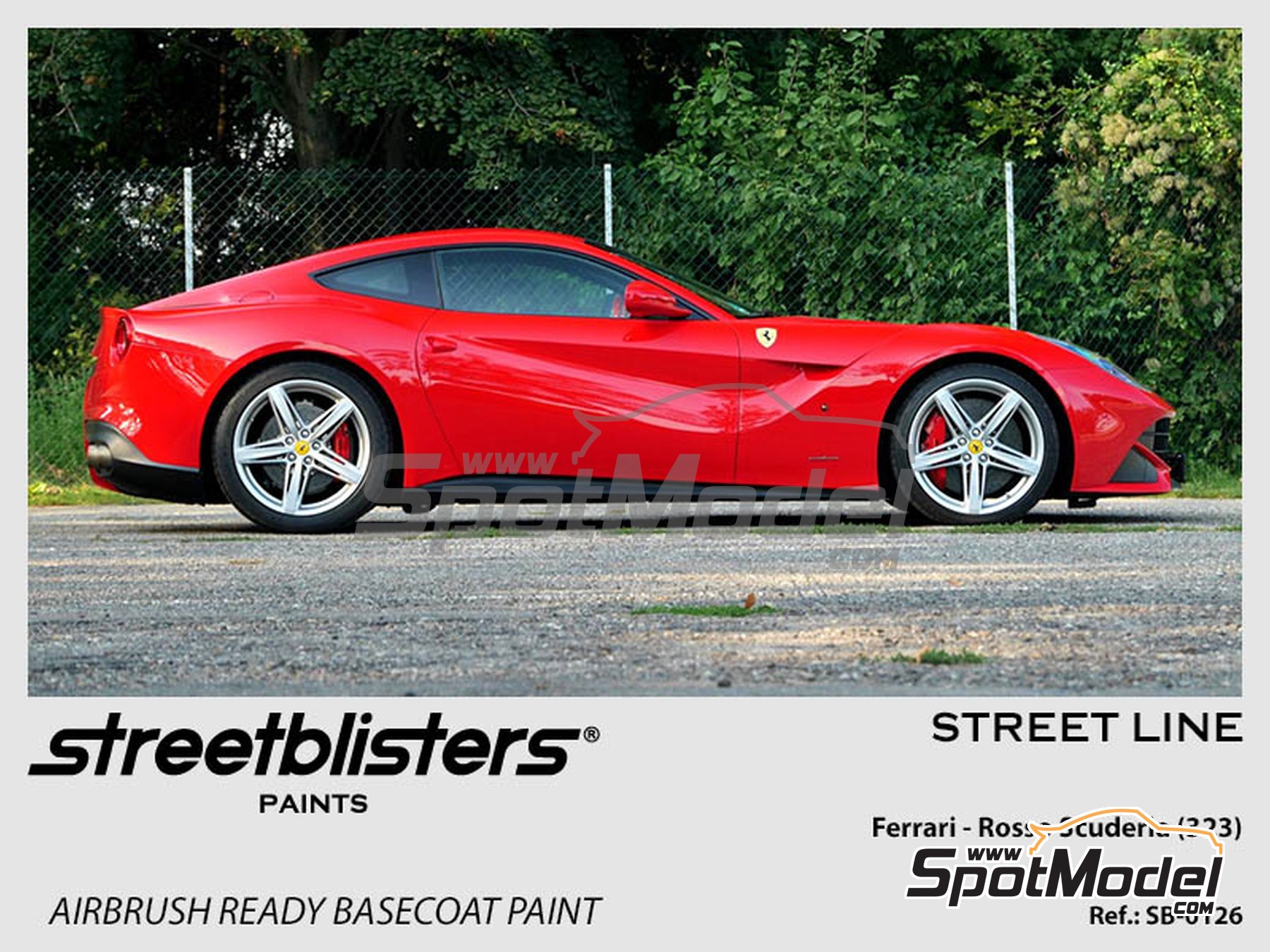 StreetBlisters SB30-0126: Paint for airbrush Ferrari Rosso Scuderia Red 1 x 30ml SB30-0126) | SpotModel