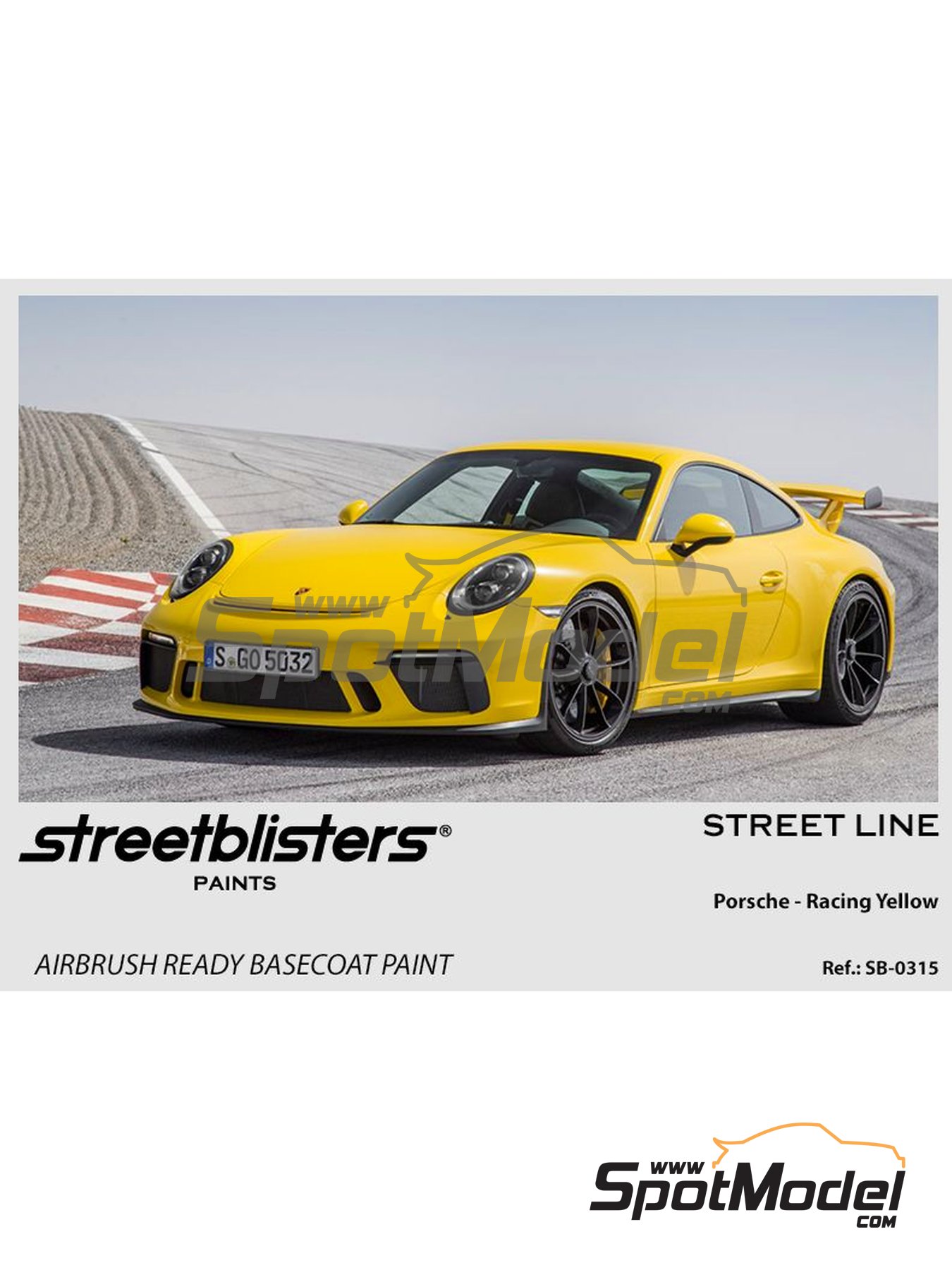Amarillo Porsche Racing Yellow - 1 x 30ml | Pintura para aerógrafo fabricado por StreetBlisters (ref. SB30-0315) image