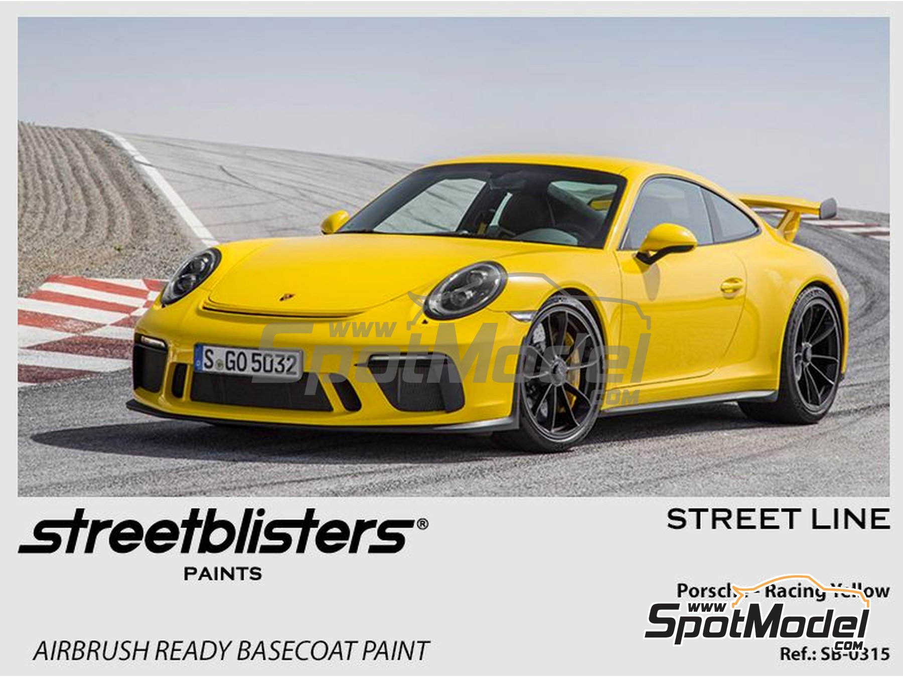 Image 1: Amarillo Porsche Racing Yellow - 1 x 30ml | Pintura para aerógrafo fabricado por StreetBlisters (ref. SB30-0315)