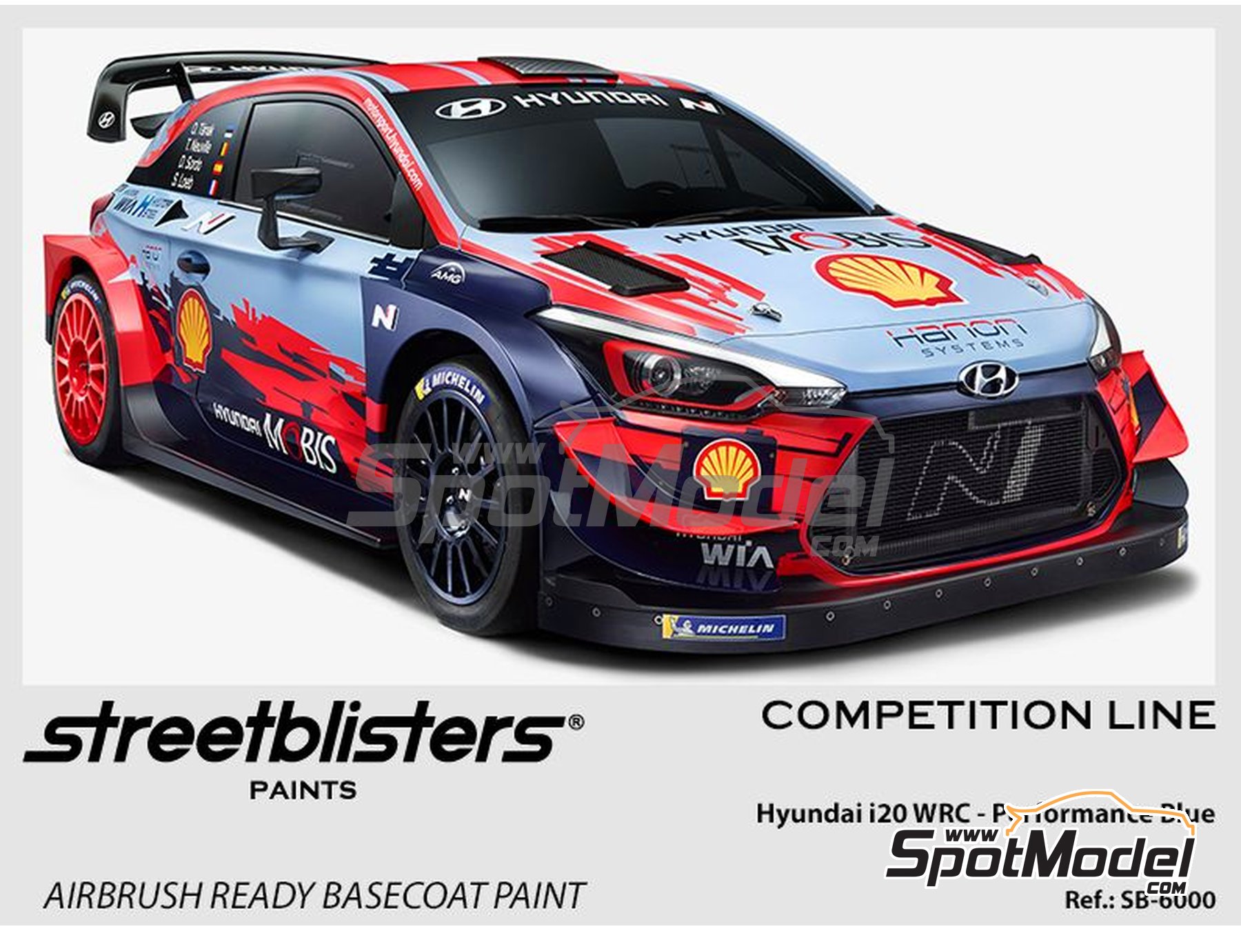 Image 1: Hyundai i20 WRC Performance Blue - 1 x 30ml | Paint for airbrush manufactured by StreetBlisters (ref.&nbsp;SB30-6000)
