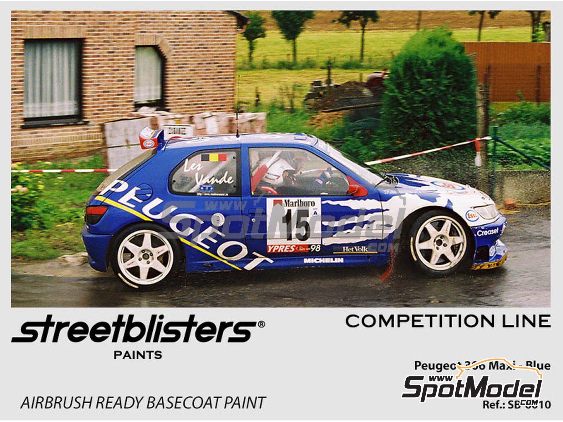 Image 1: Azul Peugeot 306 Maxi Blue - 1 x 30ml | Pintura para aerógrafo fabricado por StreetBlisters (ref. SB30-6010)