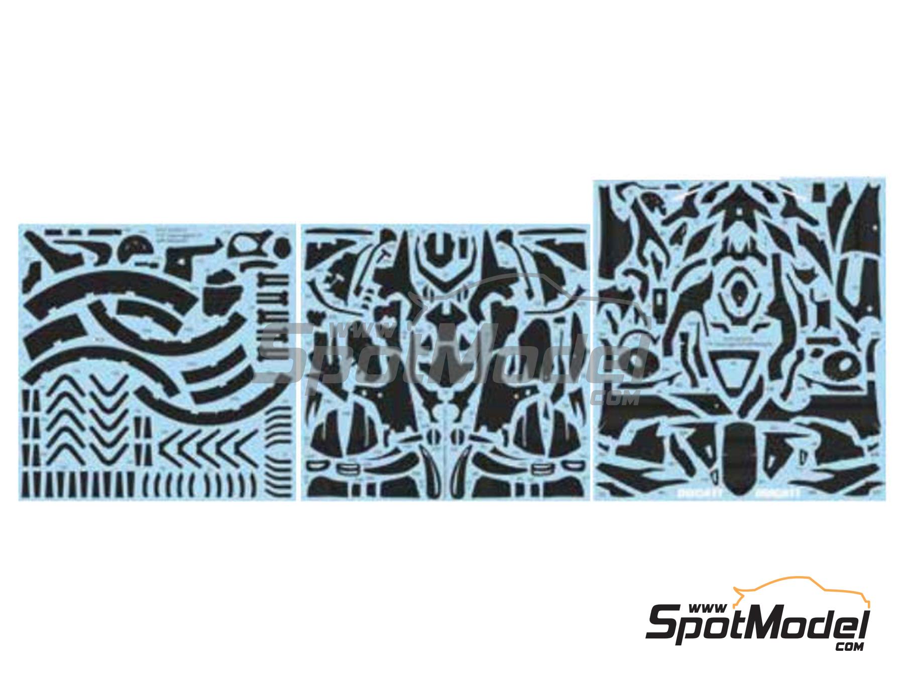 Image 1: Ducati Superleggera V4 (con kit de competici&oacute;n) | Patron de fibra de carbono en calca en escala&nbsp;1/12 fabricado por Studio27 (ref.&nbsp;ST27-CARBOND12013, tambien 4545310022039, CD12013 y ST27-CD12013)